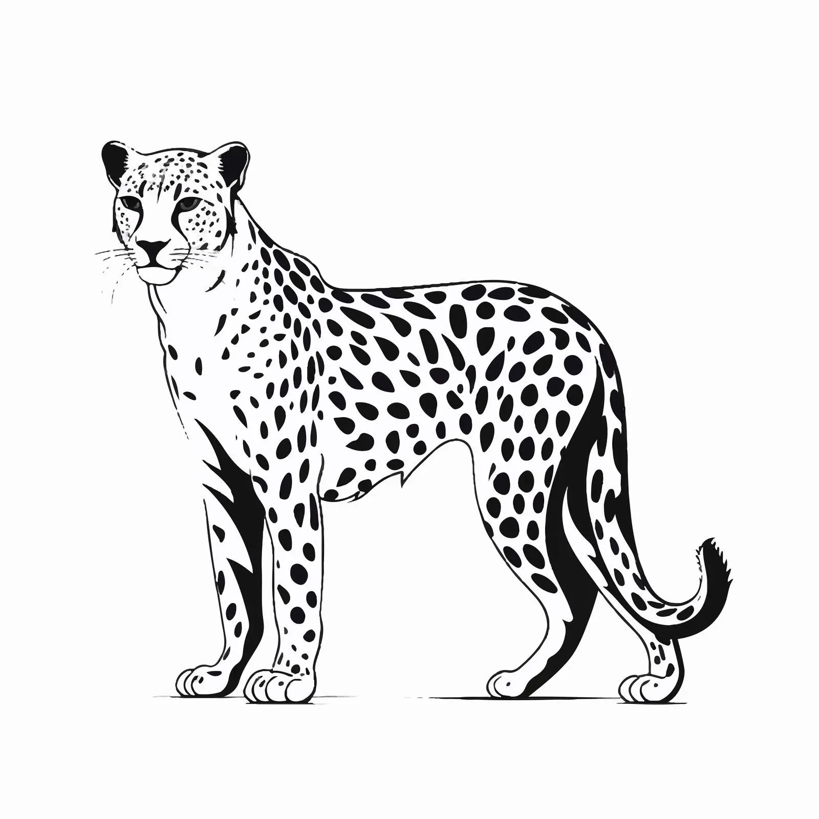 Black and White Cheetah Pattern Vector Design — free download from Dotvec