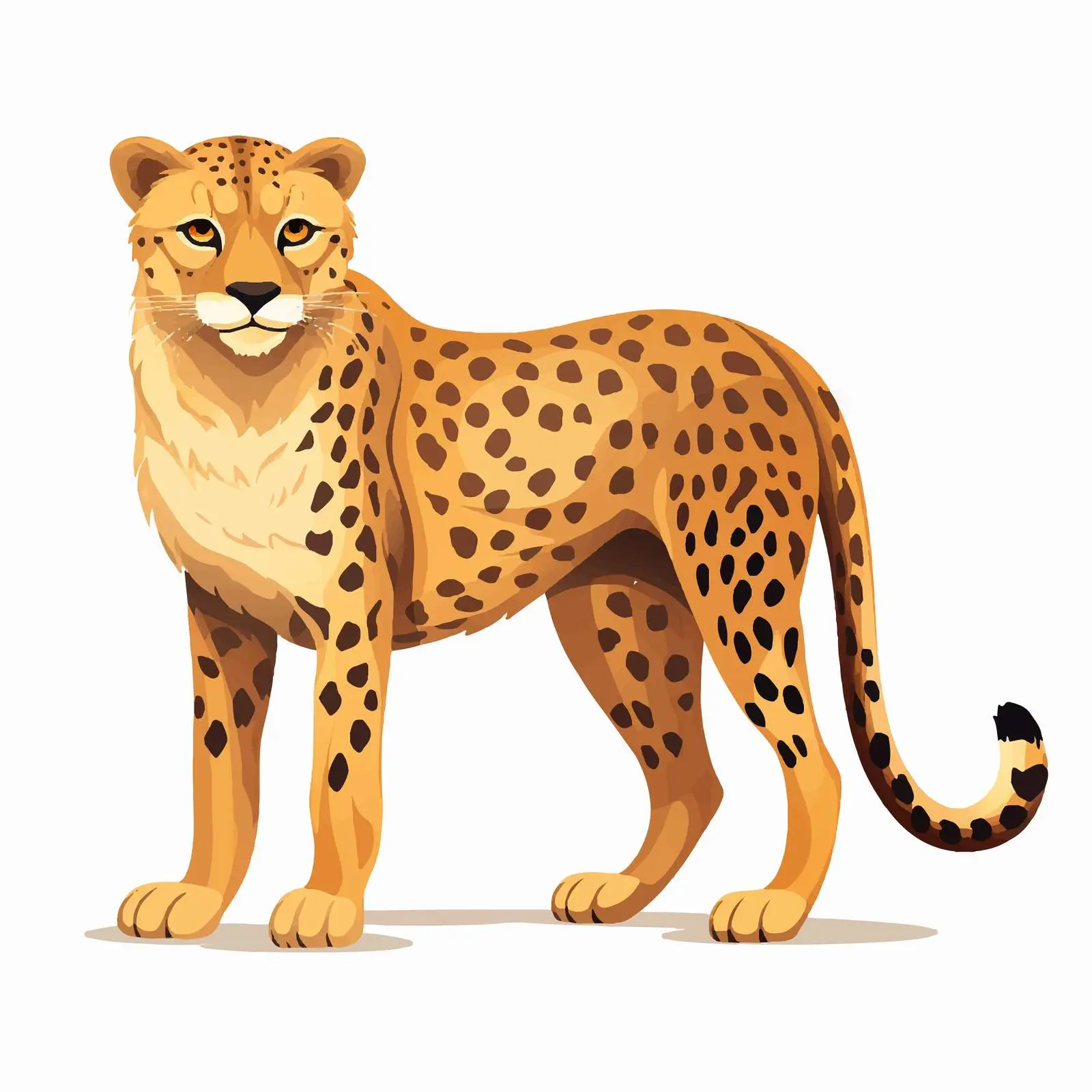 Cheetah Vector Illustration on White Background — free download from Dotvec