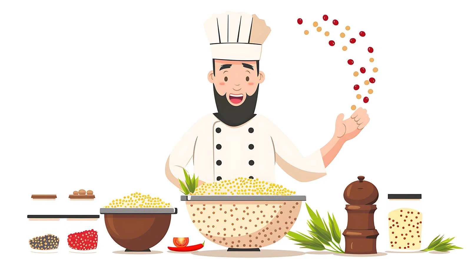 Chef Cooking Chickpea Porridge — free download from Dotvec