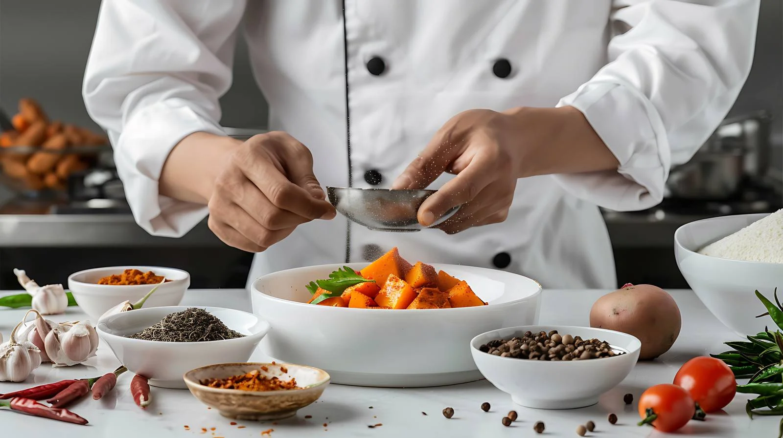 Chef Preparing Massaman Curry Image — free download from Dotvec