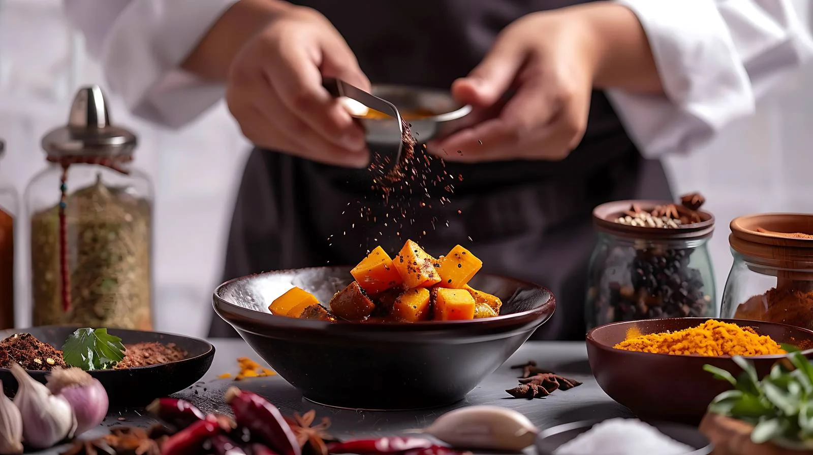 Chef Cooking Massaman Curry in Kitchen — free download from Dotvec