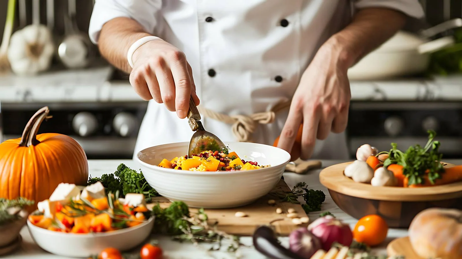 Preparing Pumpkin Porridge in Kitchen — free download from Dotvec