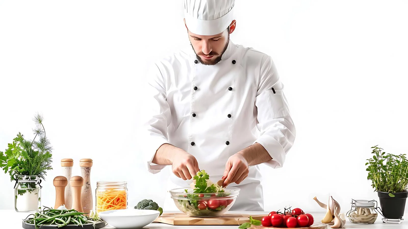 Chef Cooking Spicy Glass Noodle Salad — free download from Dotvec