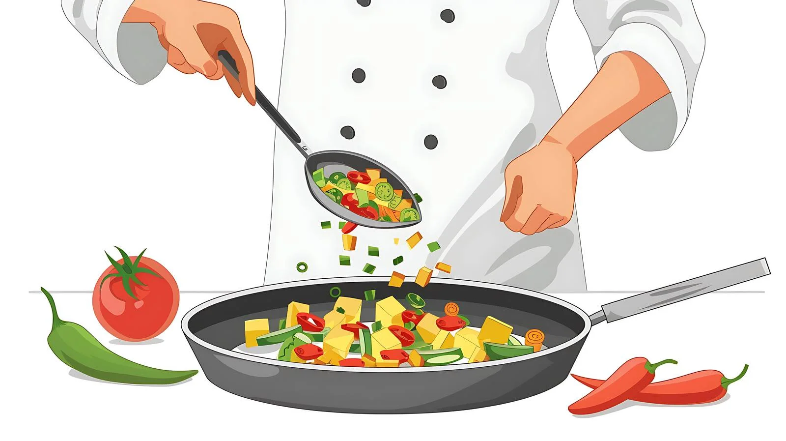 Chef Cooking Tofu Scramble — free download from Dotvec