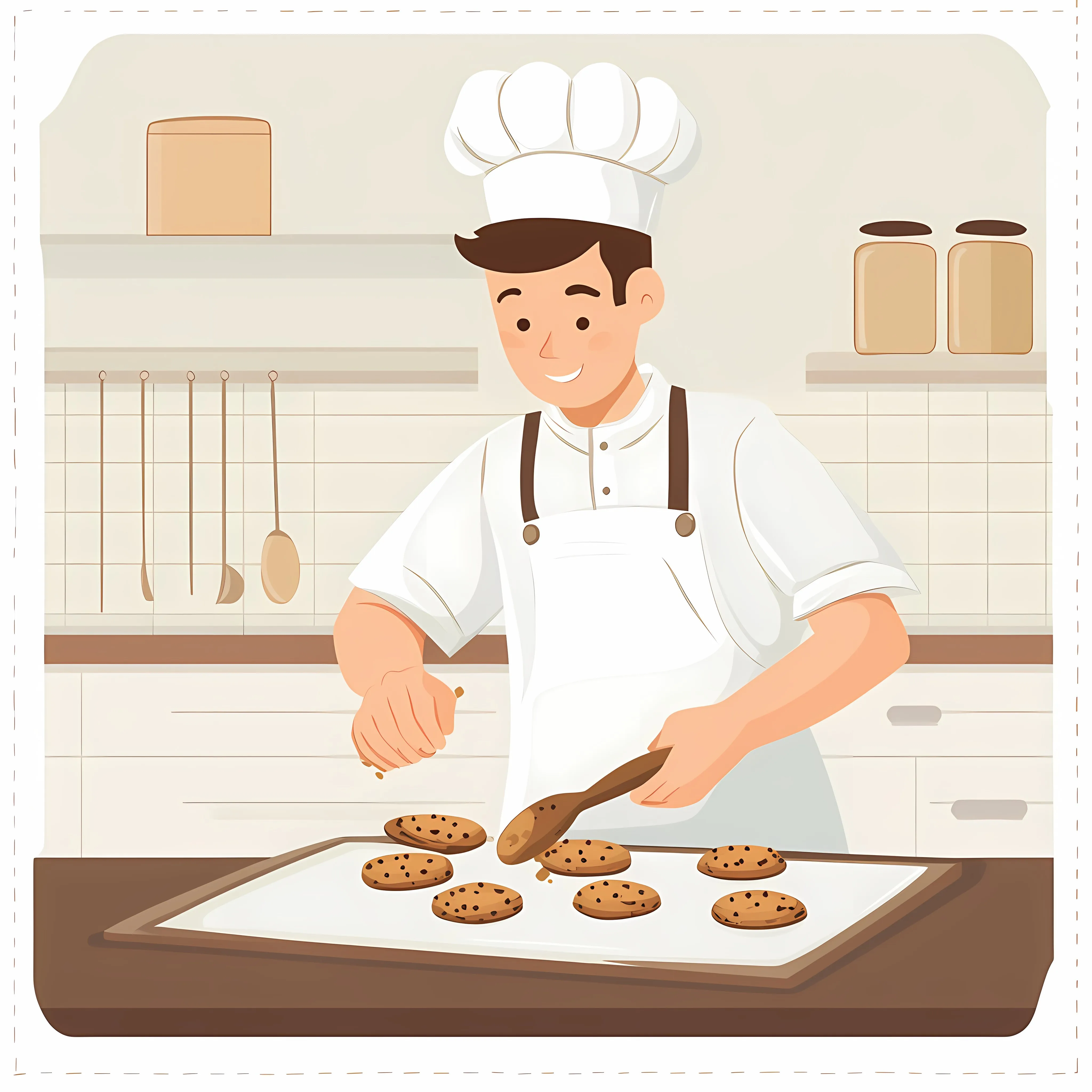 Chef Baking Homemade Cookies in Kitchen – free baking tools image from Dotvec