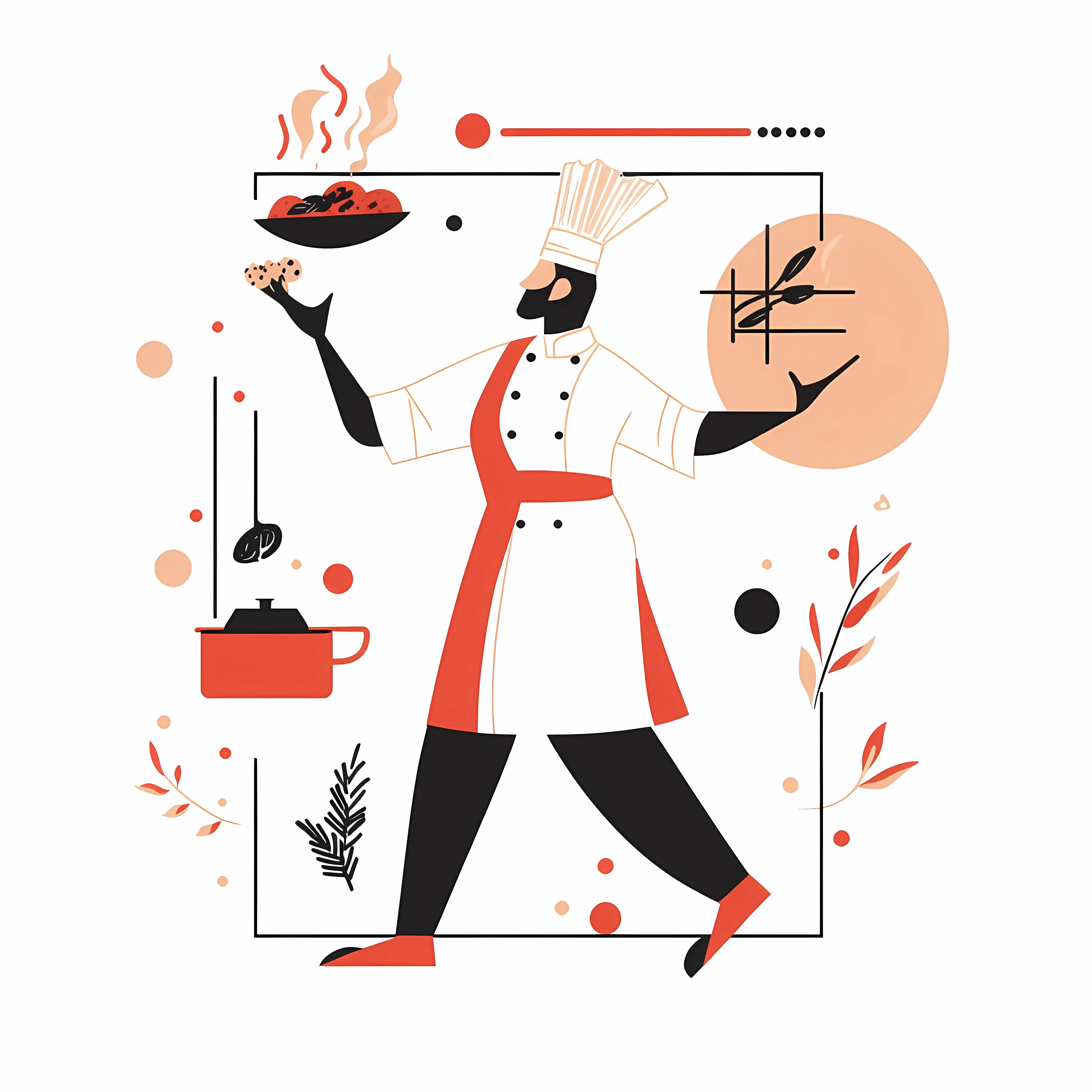 Chef Skillfully Tossing Food in Pan — free download from Dotvec