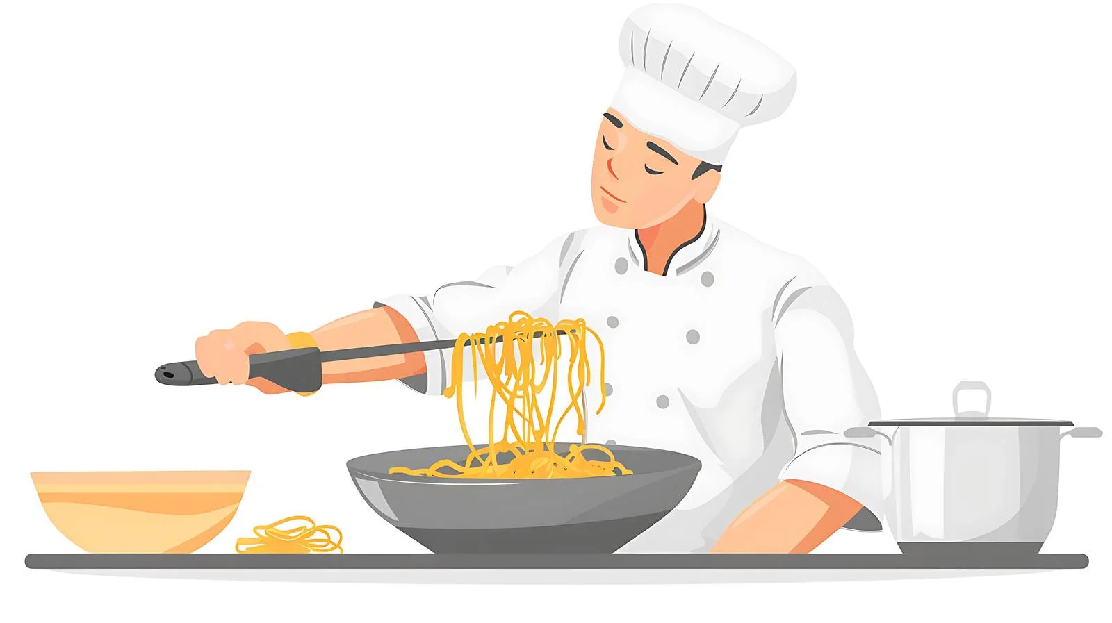 Italian Restaurant Kitchen Pasta Cooking — free download from Dotvec