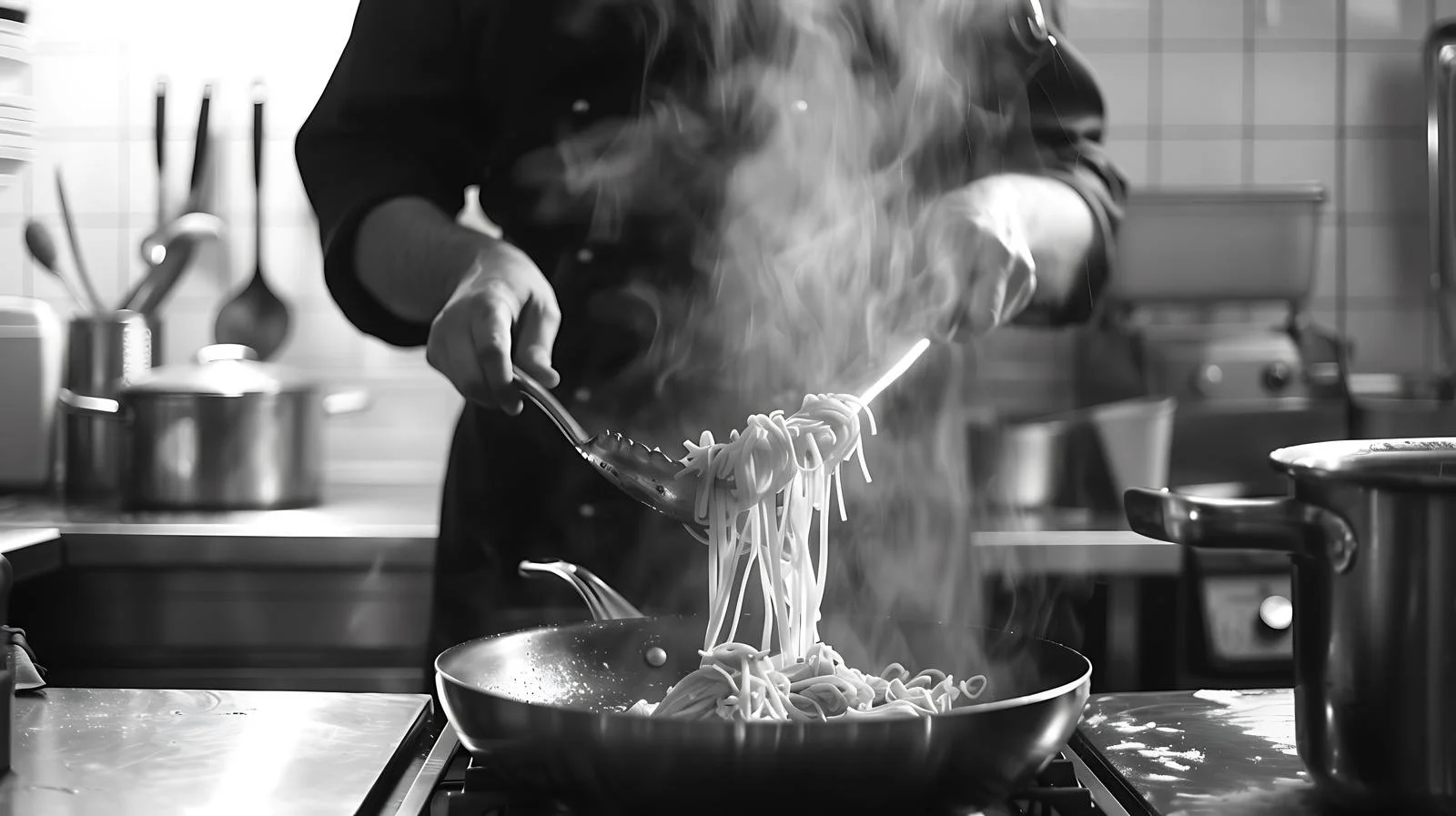 Italian Restaurant Chef Cooking Pasta Dish — free download from Dotvec