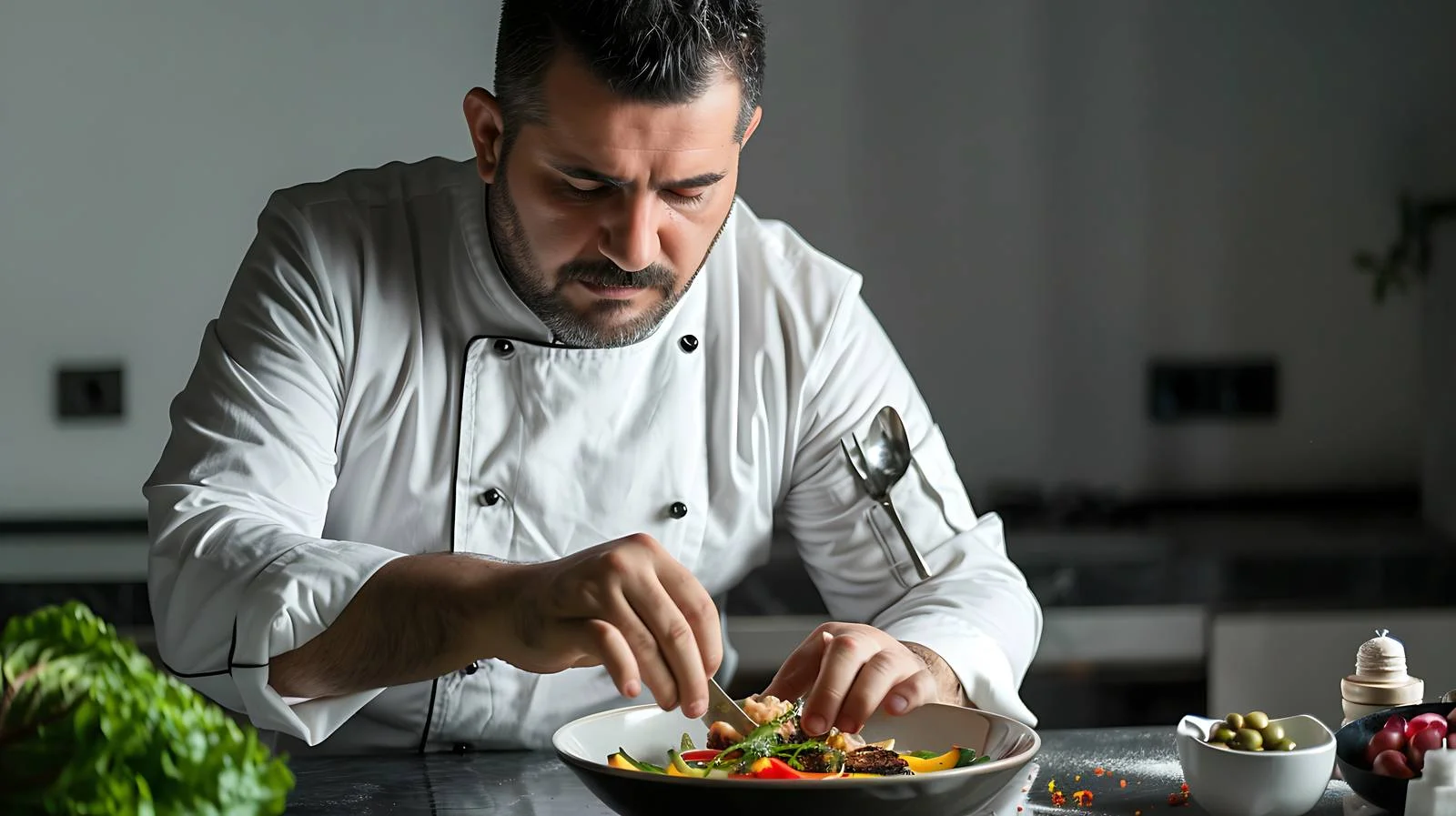 Italian Chef Cooking in Traditional Restaurant — free download from Dotvec