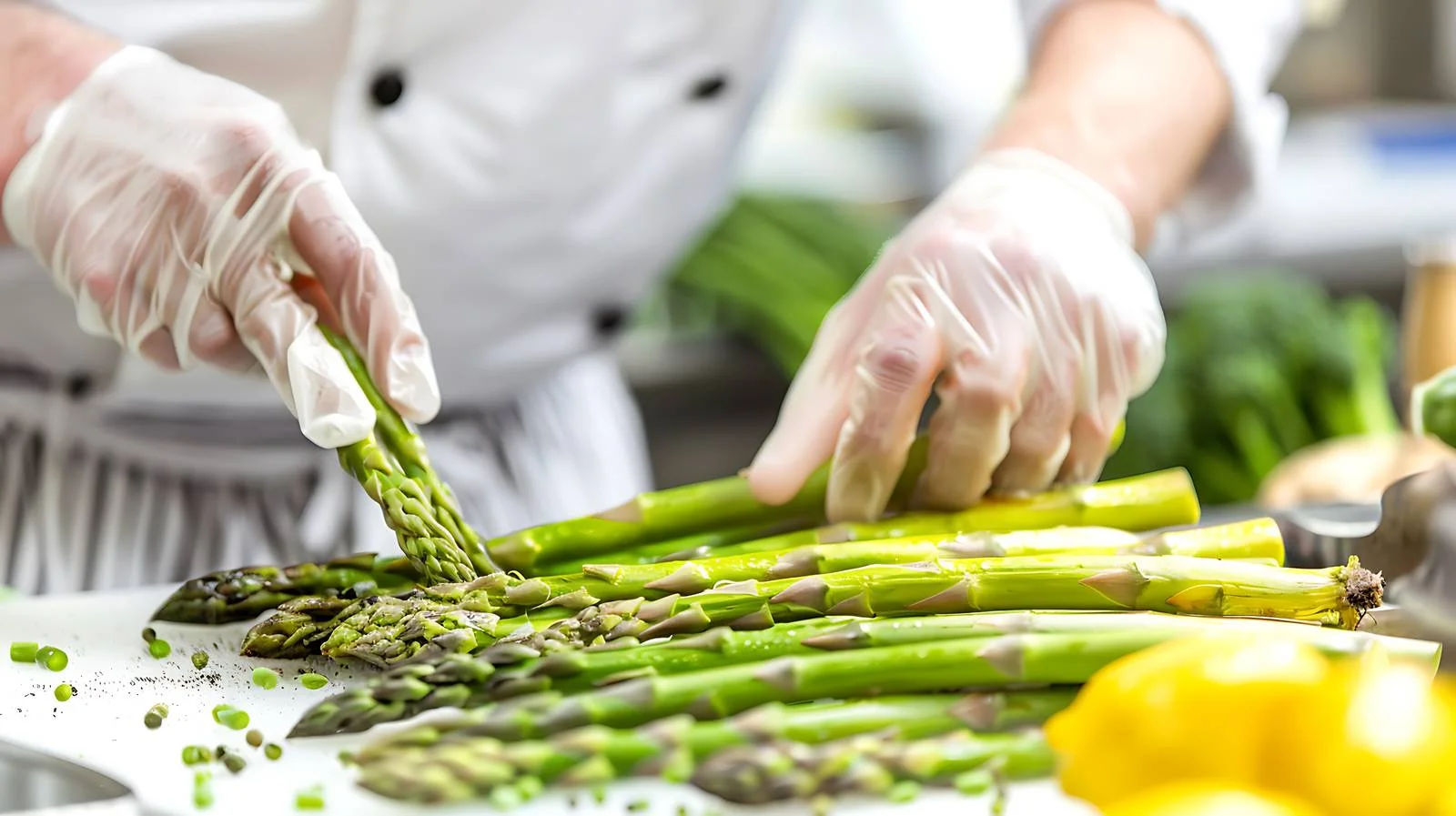 Chef Cooking Asparagus Dish in Restaurant — free download from Dotvec