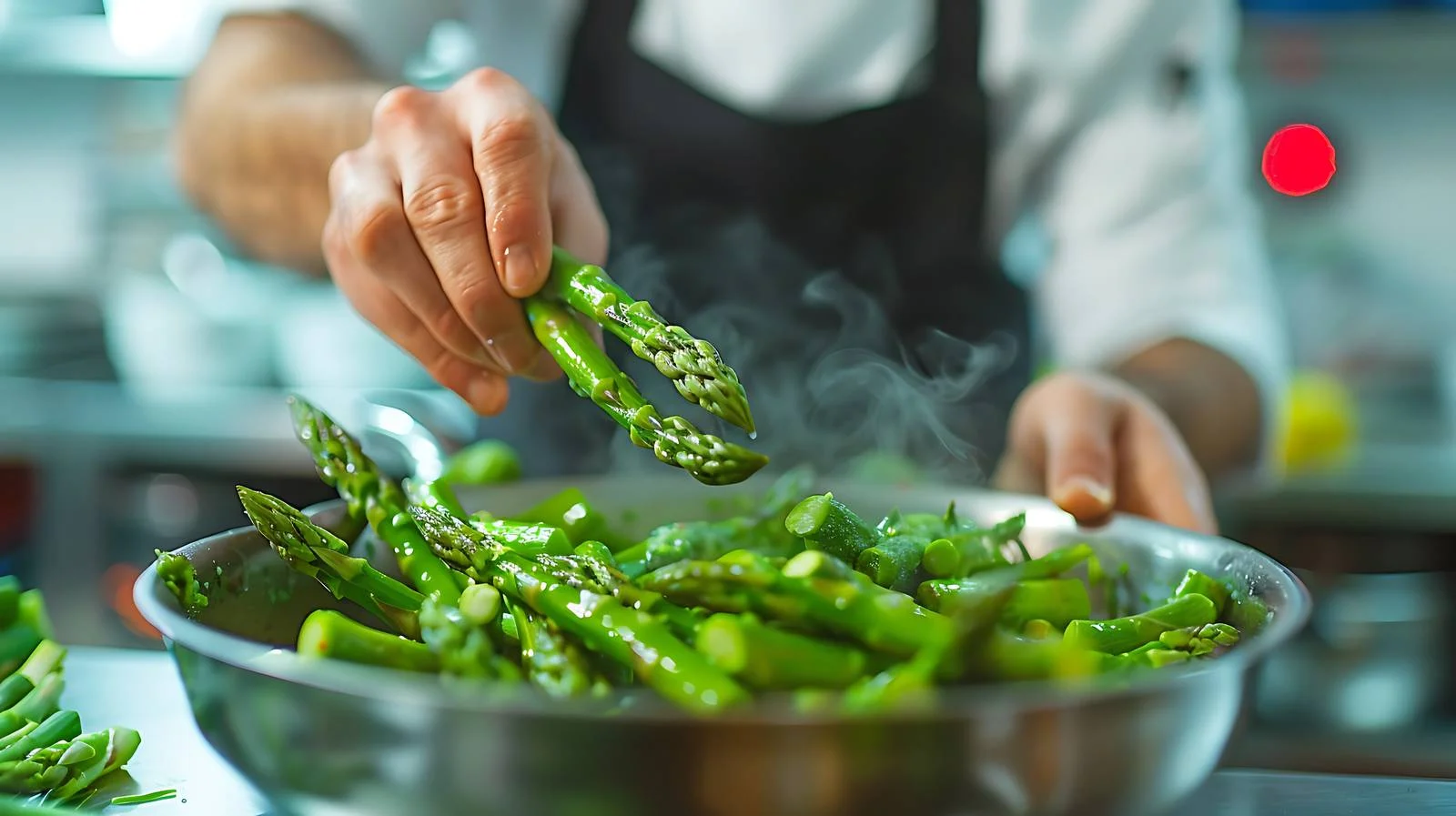 Elegant Asparagus Dish Preparation in Restaurant — free download from Dotvec
