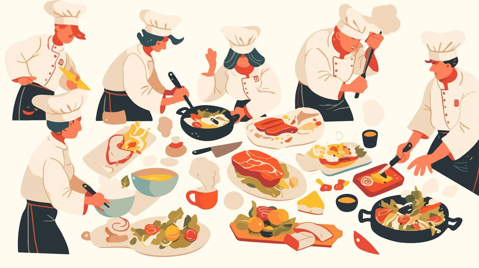 Chef Enhancing Dish with Finishing Touch — free download from Dotvec