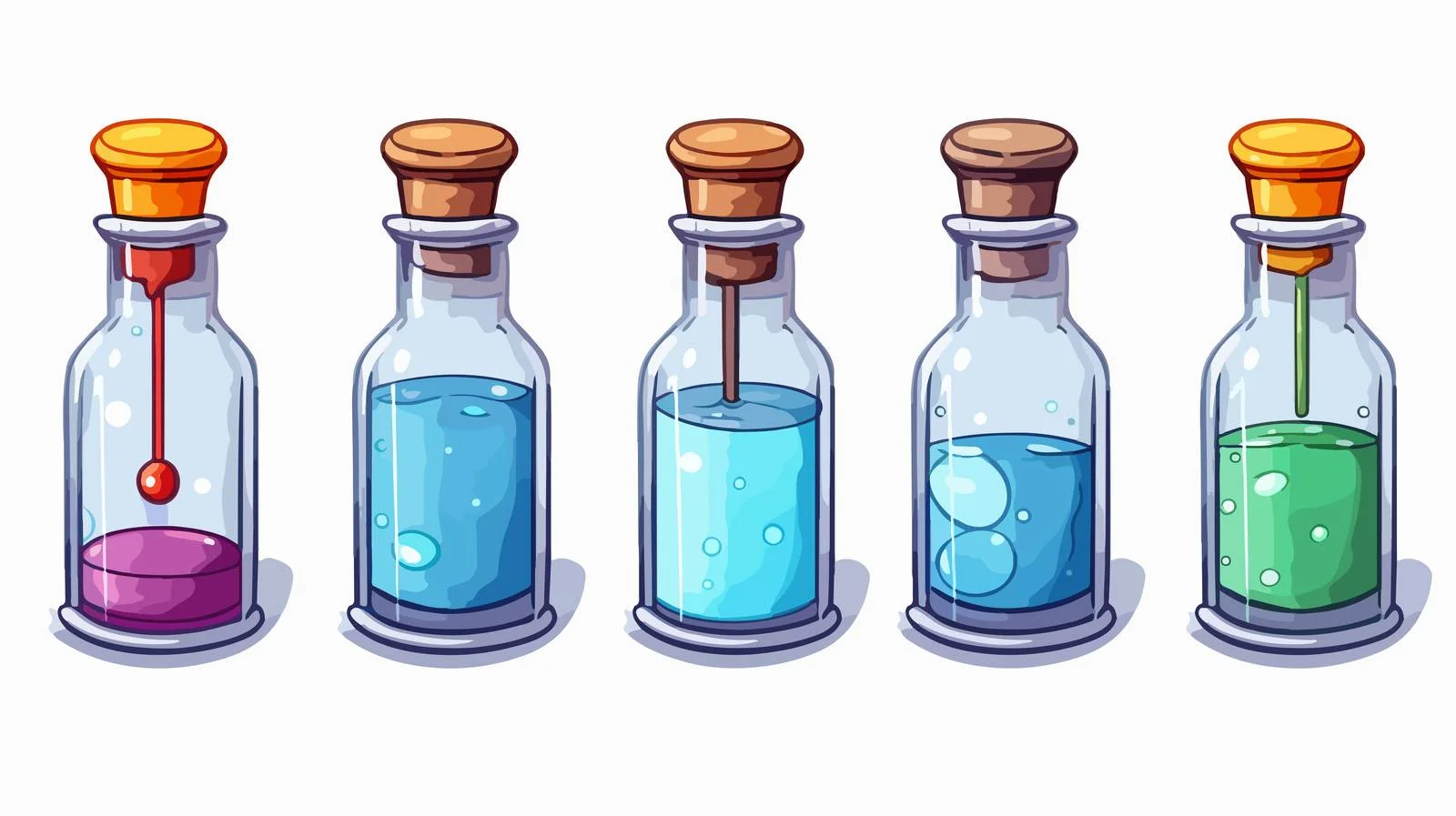 Chemical Vial Cartoon Vector Illustration — free download from Dotvec