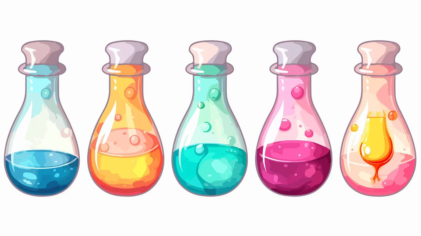 Chemical Vial Cartoon Vector Illustration — free download from Dotvec