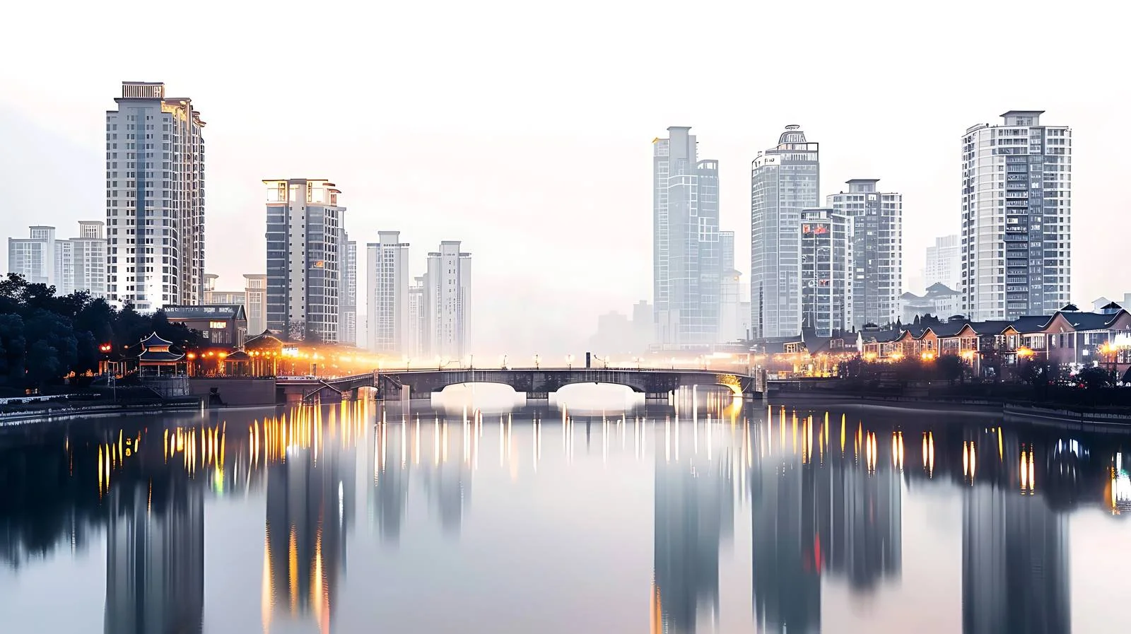 Chengdu Urban Scene on White Background — free download from Dotvec