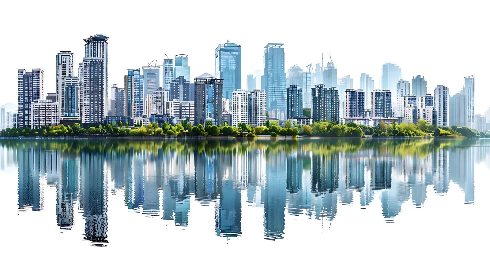 Impressive Chengdu Skyline and Tower Isolated — free download from Dotvec