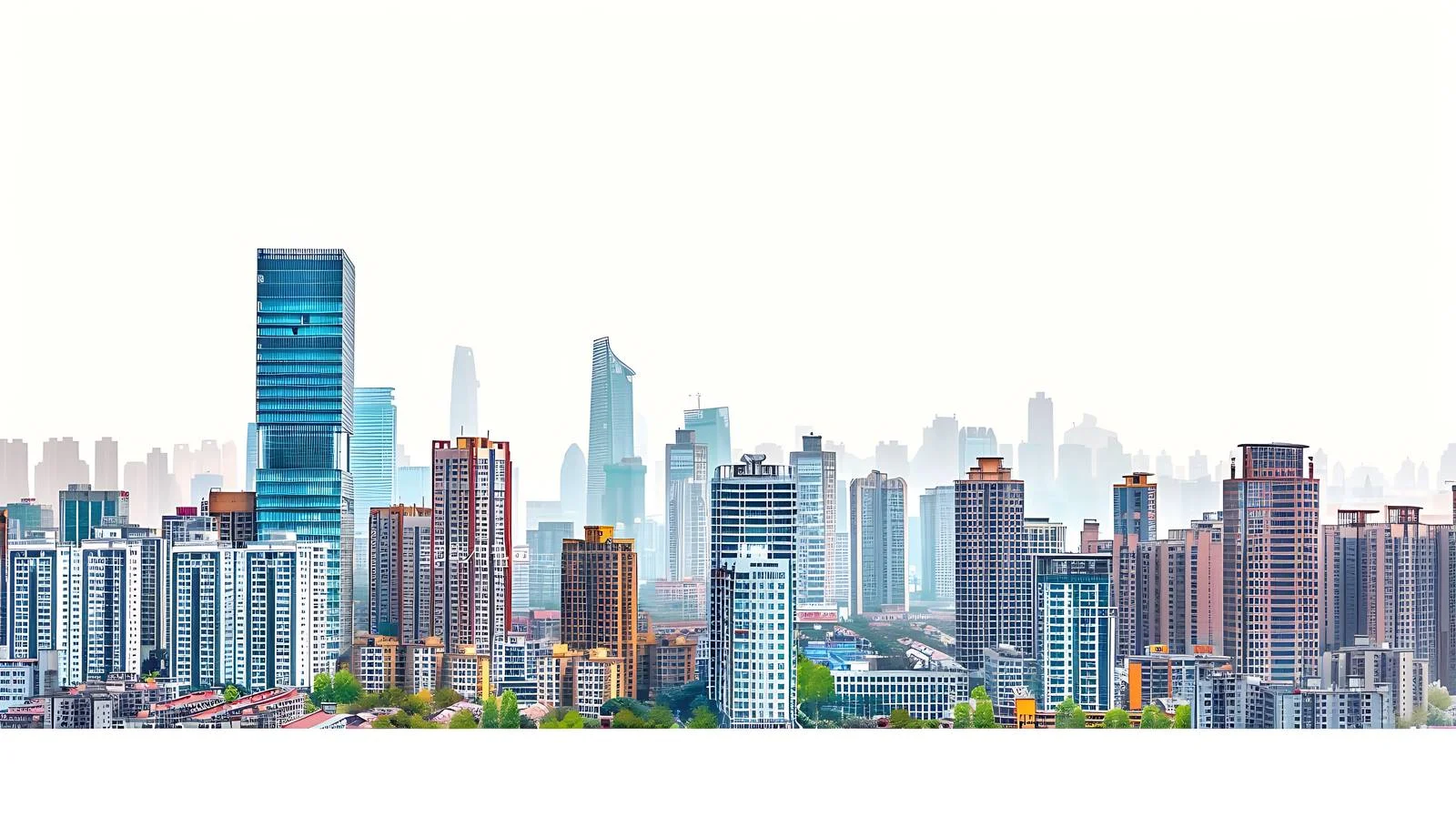 Chengdu Urban Skyline Featuring High-rise Buildings — free download from Dotvec