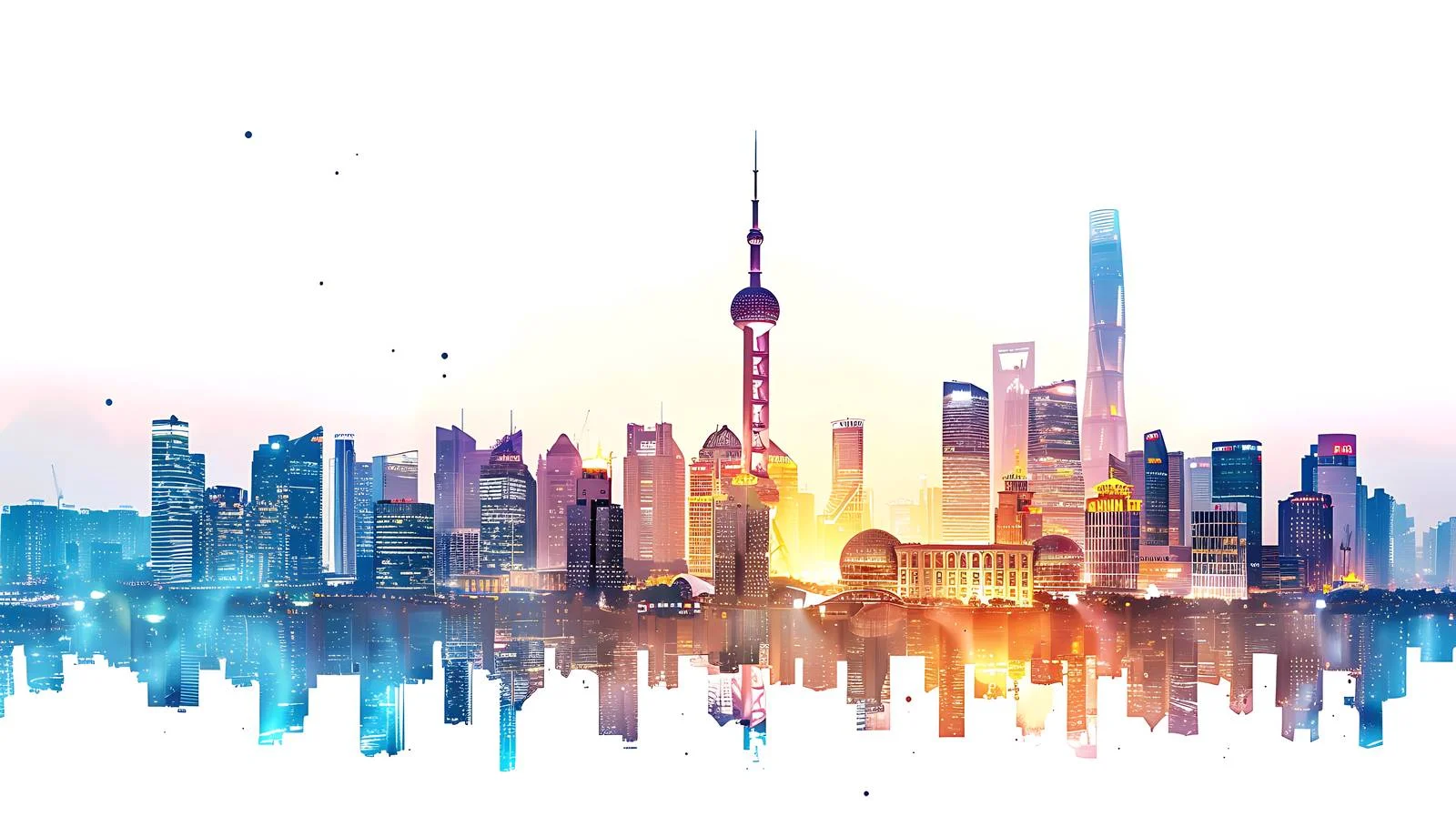 Chengdu Skyline with TV Tower — free download from Dotvec