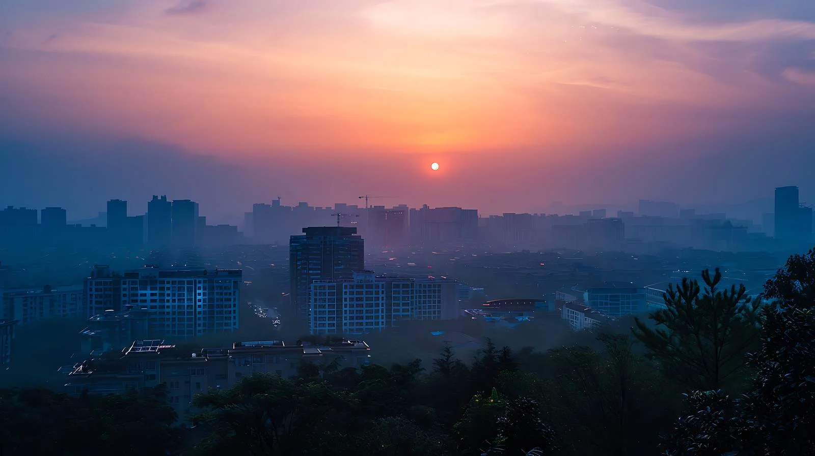 Serene Sunset over Chengdu's Taikouli — free download from Dotvec