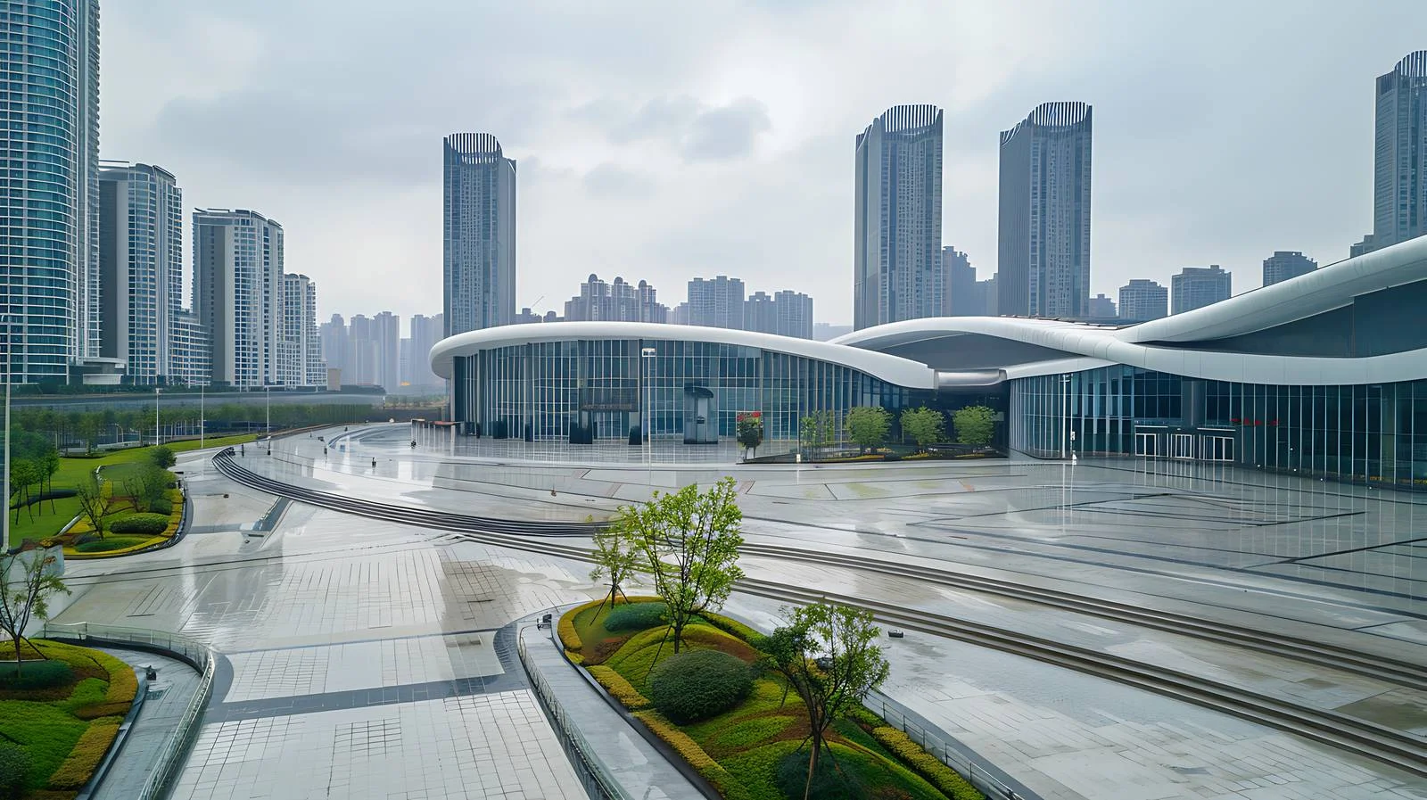 Modern Chengdu Tianfu Conference Center Interior — free download from Dotvec