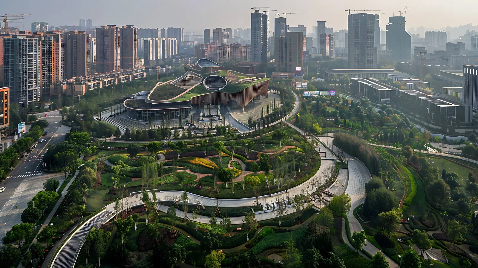 Chengdu Tianfu Conference Center Atrium Design — free download from Dotvec