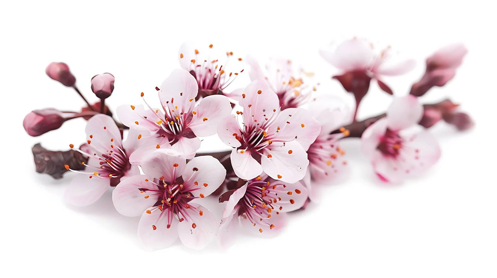 Close-up of Elegant Cherry Plum Blossoms – free loom image from Dotvec