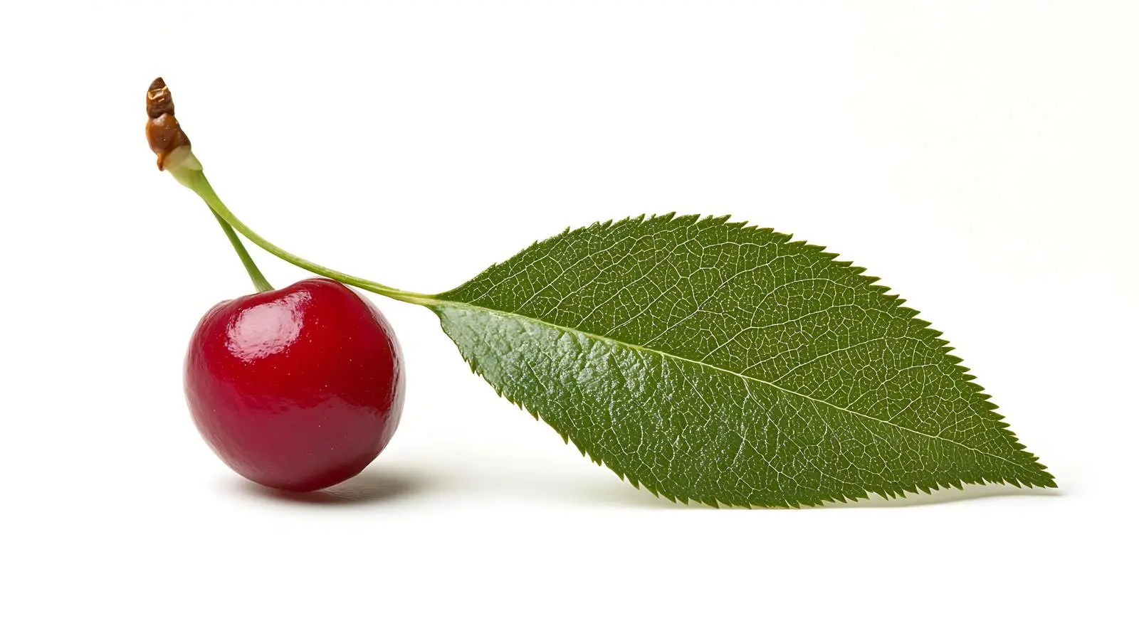Cherry Leaf Isolated on White Background — free download from Dotvec