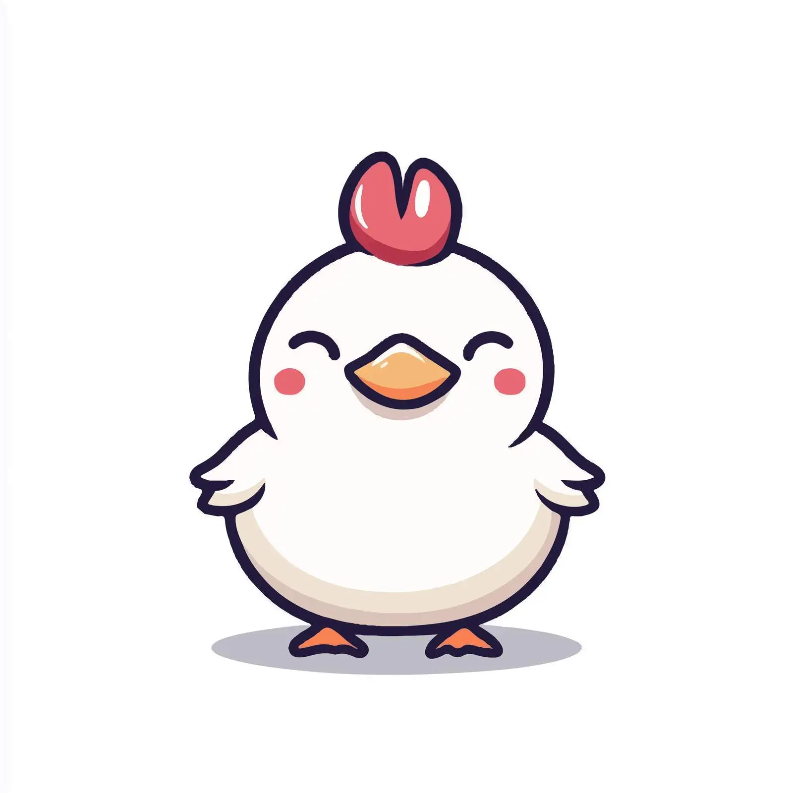 Hand-Drawn Cartoon Chicken Vector — free download from Dotvec