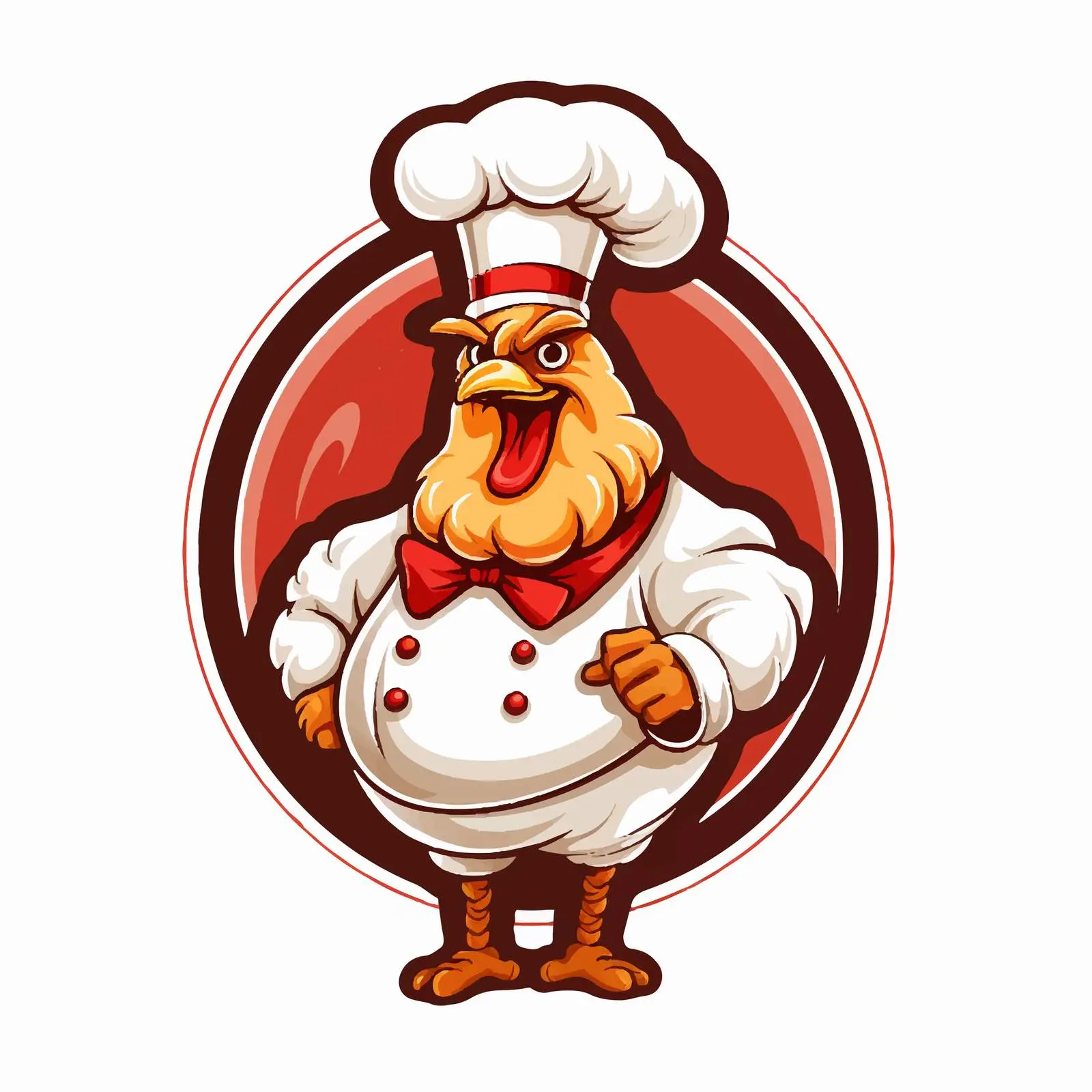Cartoon Chef with Farm Chicken Logo Vector — free download from Dotvec