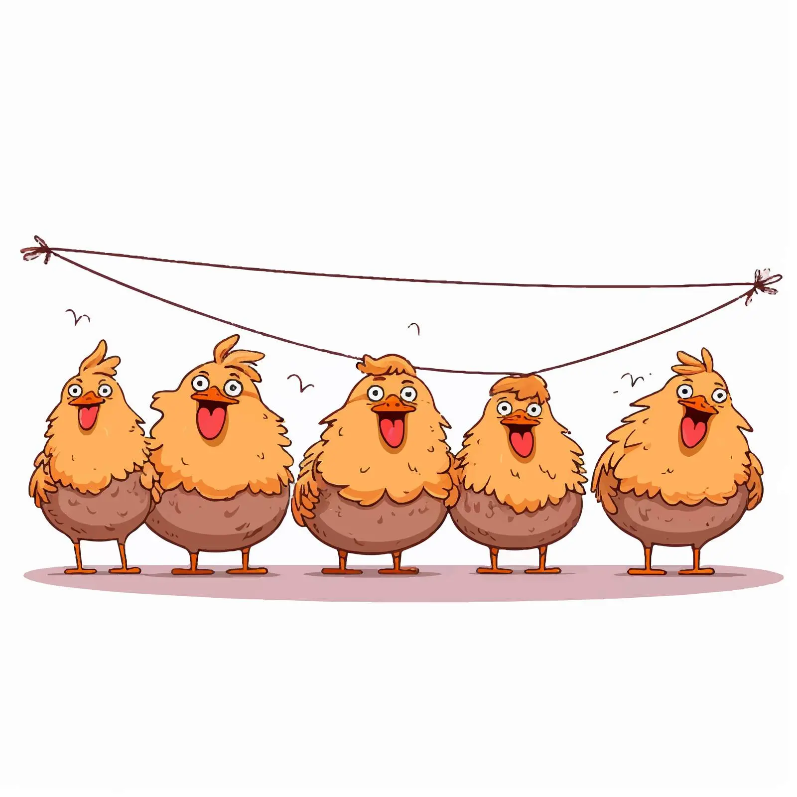 Funny Cartoon Chicken Eating Vector Illustration – free chicken illustration image from Dotvec