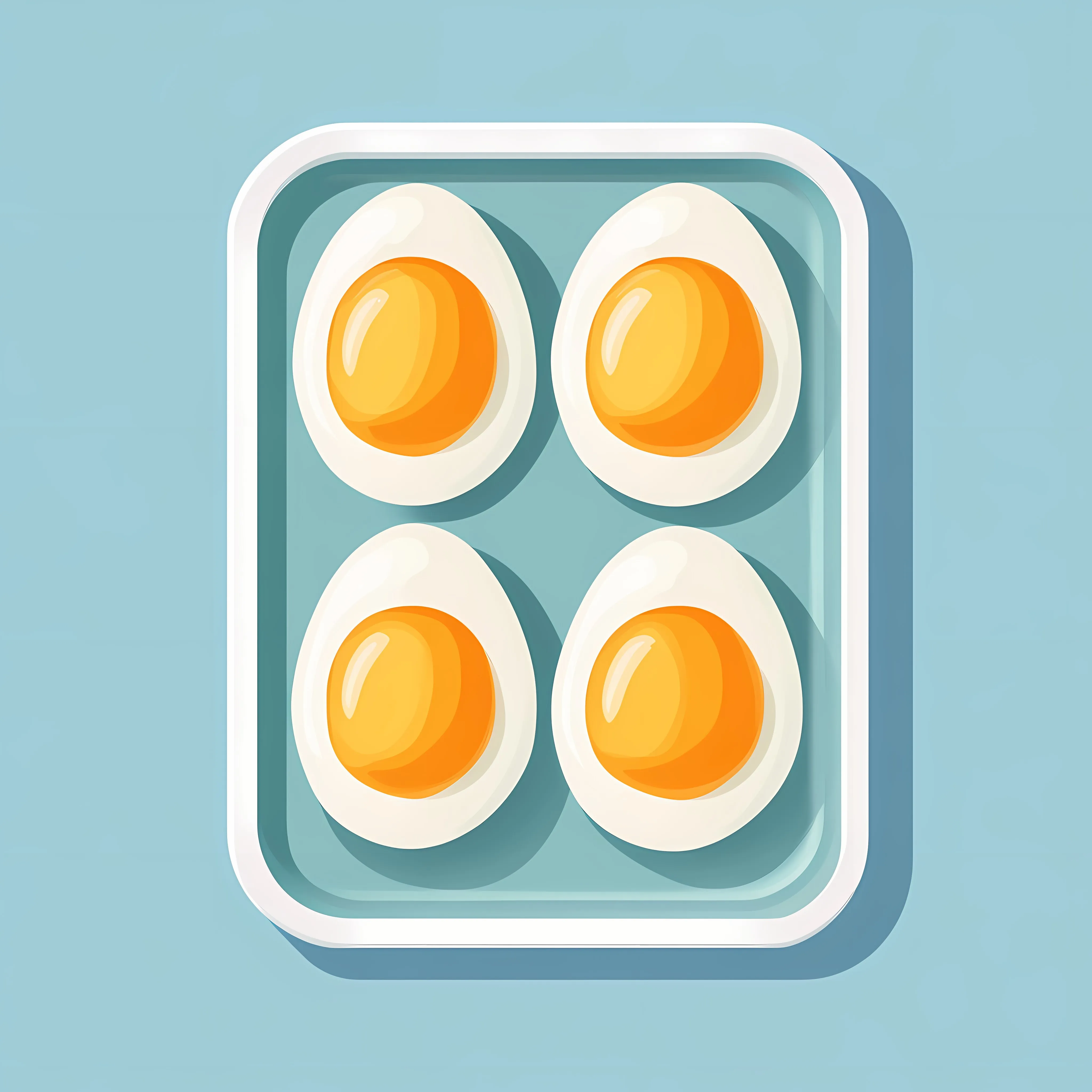 Chicken Eggs in Tray with Long Shadow — free download from Dotvec