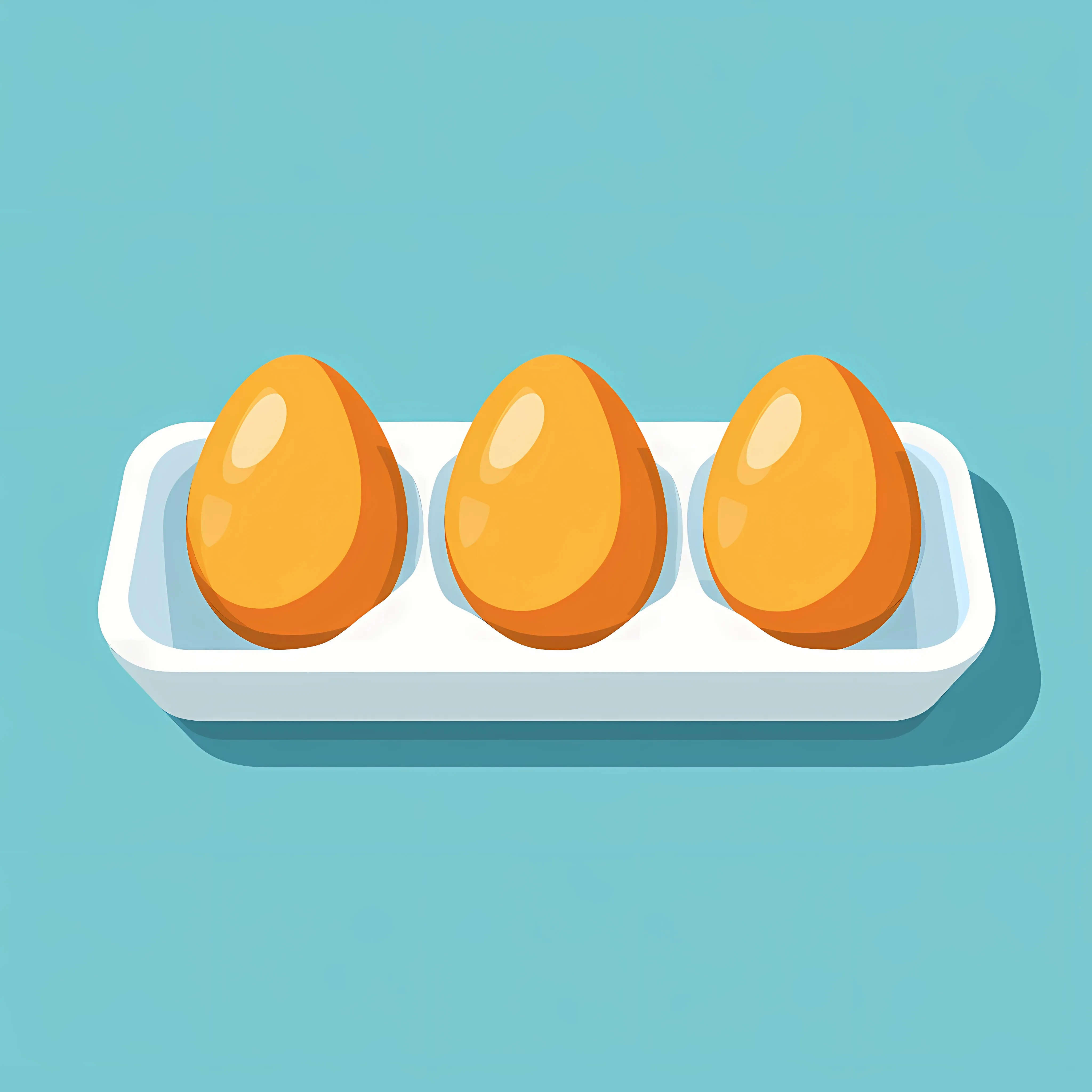 Flat Style Chicken Eggs in Tray — free download from Dotvec