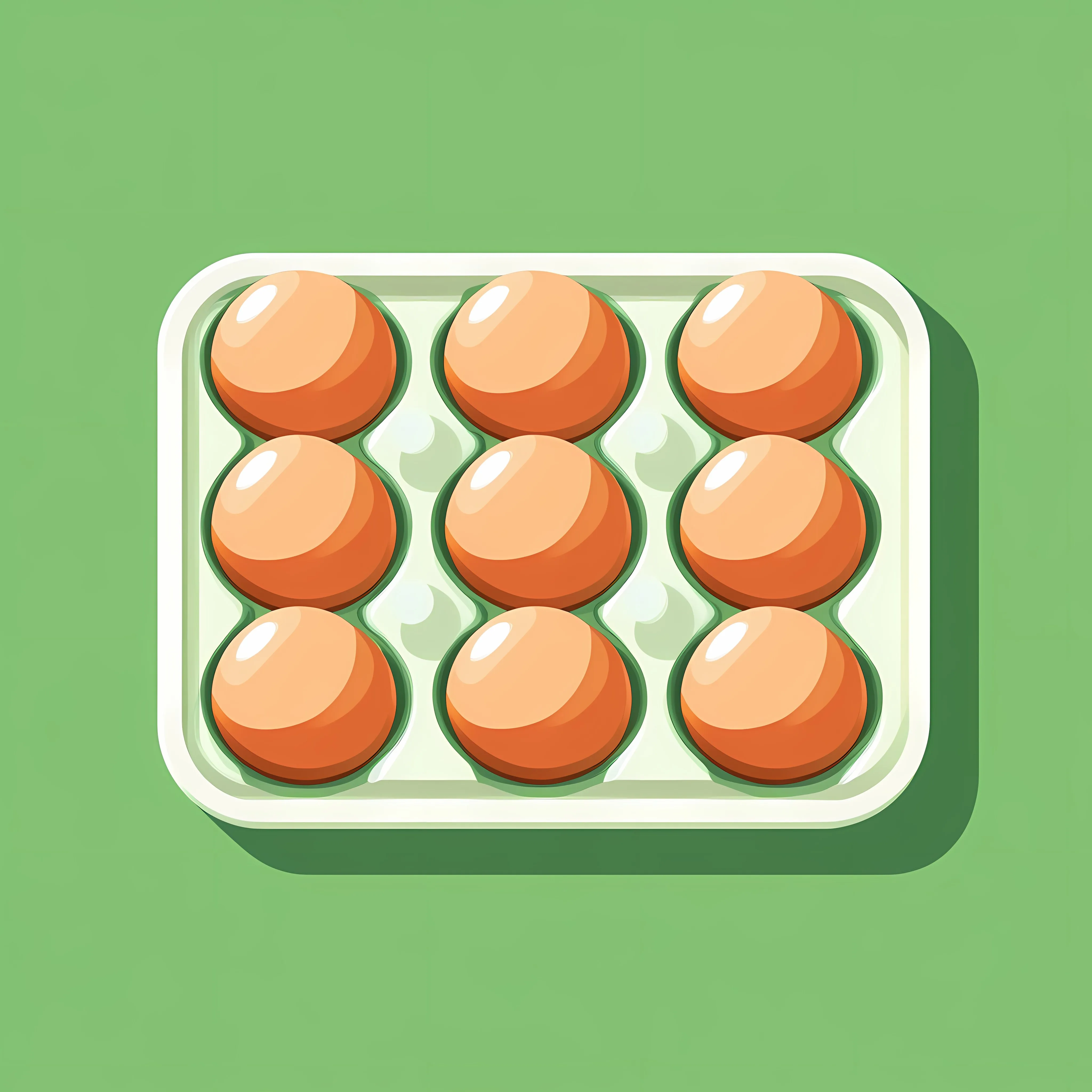 Flat Style Chicken Eggs in Tray with Shadow — free download from Dotvec