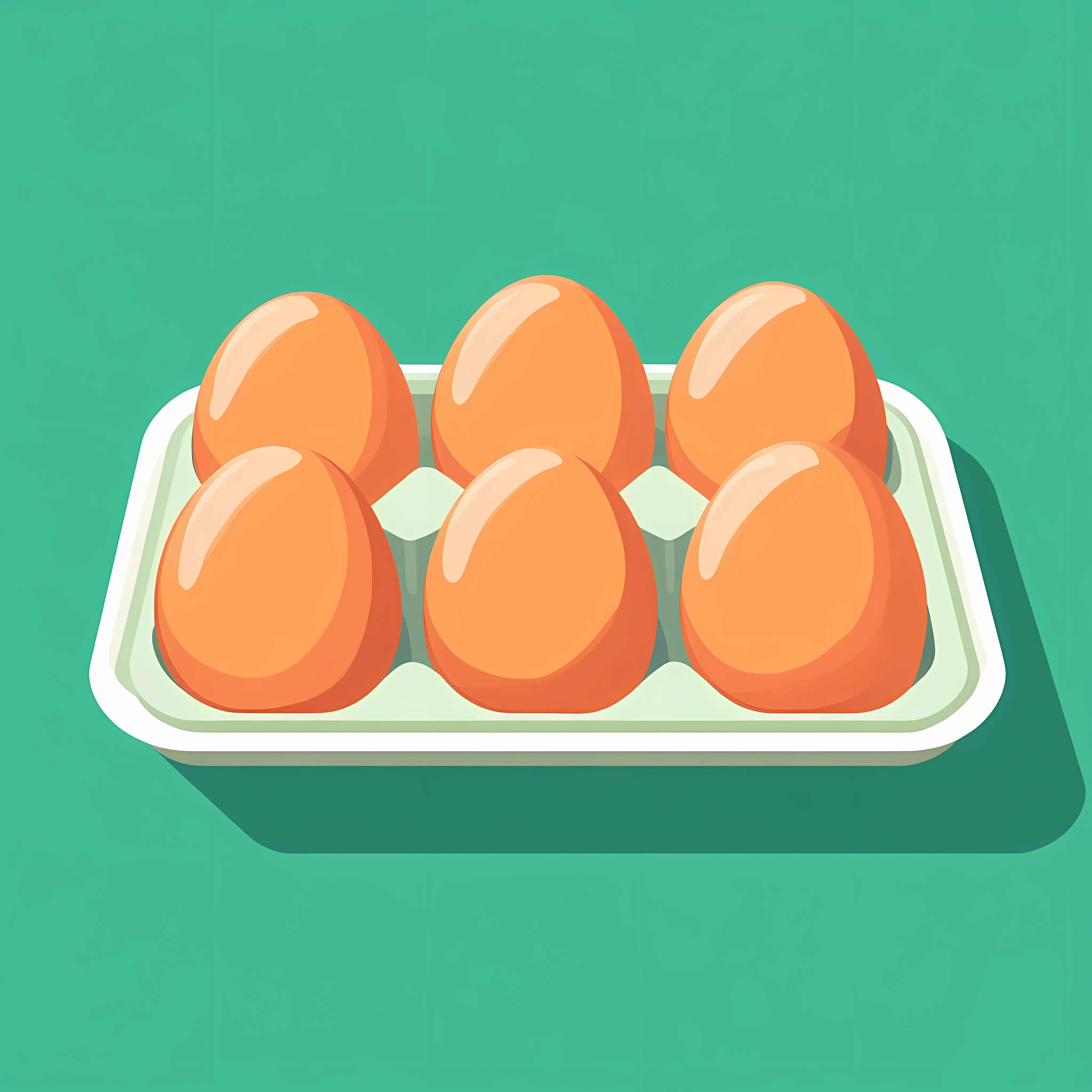 Chicken Eggs Tray with Long Shadow Style — free download from Dotvec