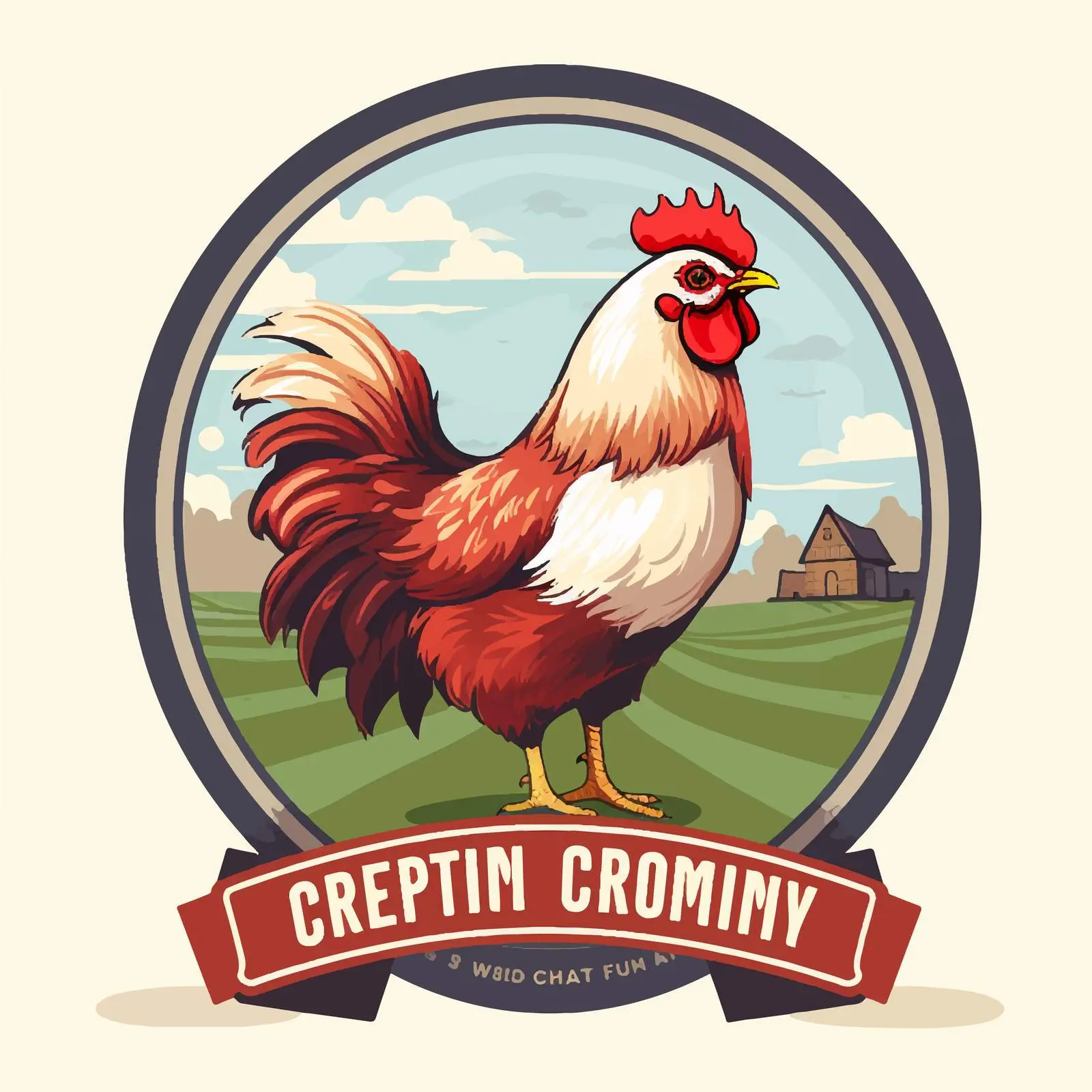 Premium Quality Chicken Farm Banner with Cartoon – free chicken illustration image from Dotvec