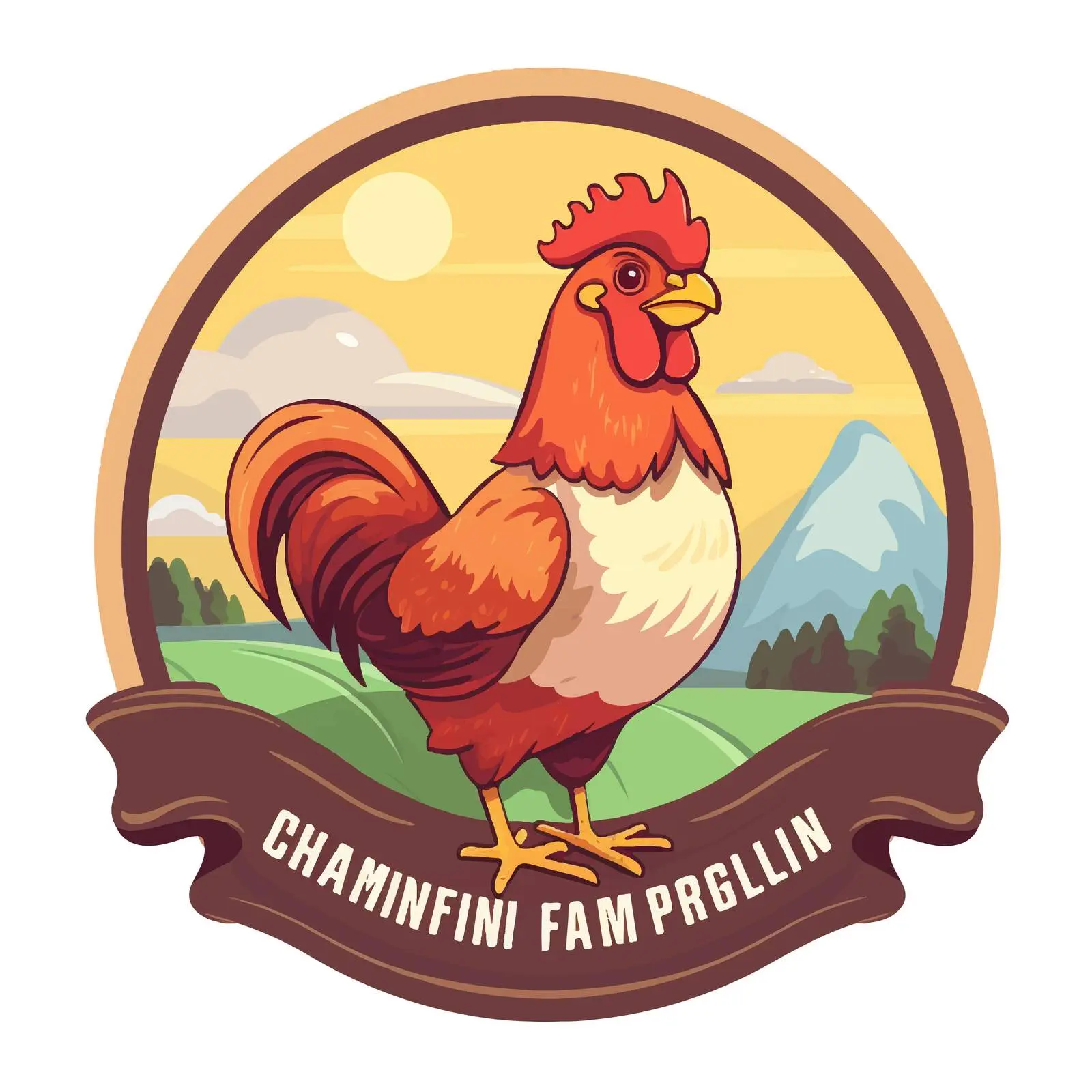 Premium Quality Chicken Farm Banner with Cartoon – free farm lifestyle image from Dotvec