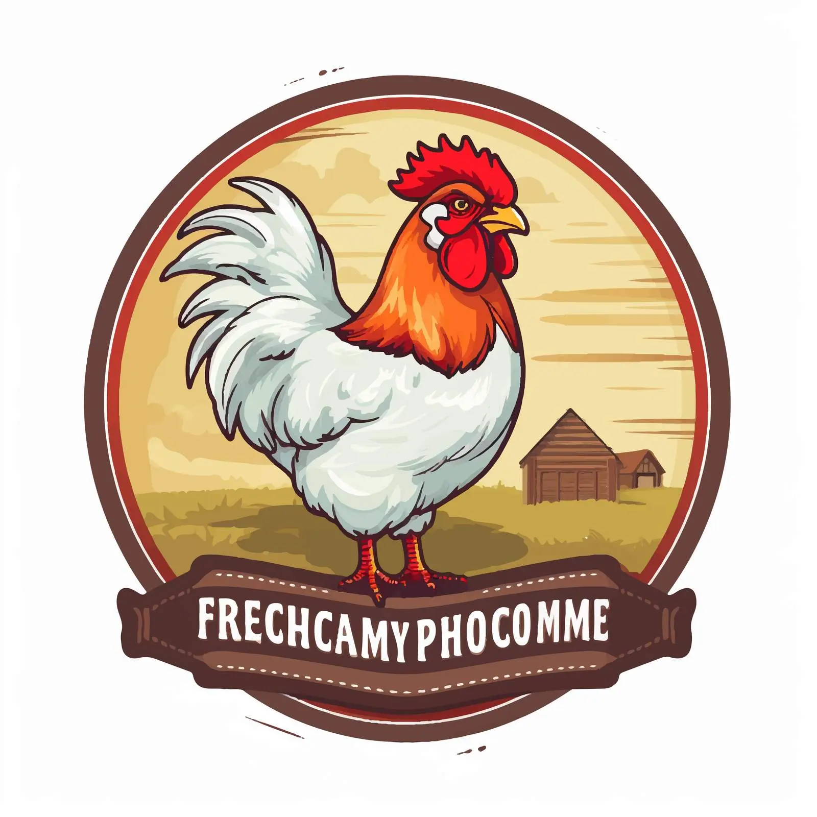 Premium Quality Chicken Farm Banner with Cartoon — free download from Dotvec