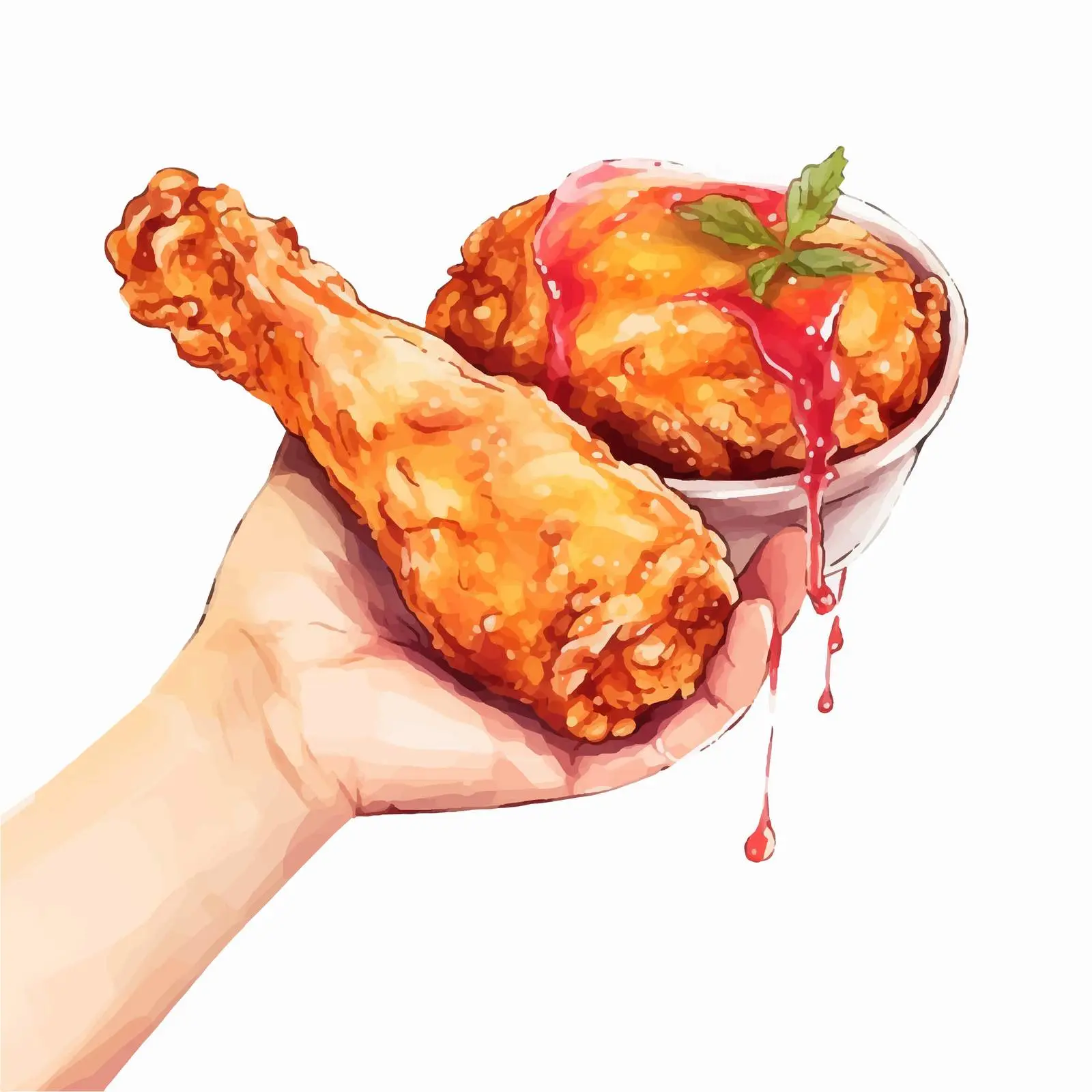 Delicious Chicken Legs in Batter with Manicure – free crispy texture image from Dotvec