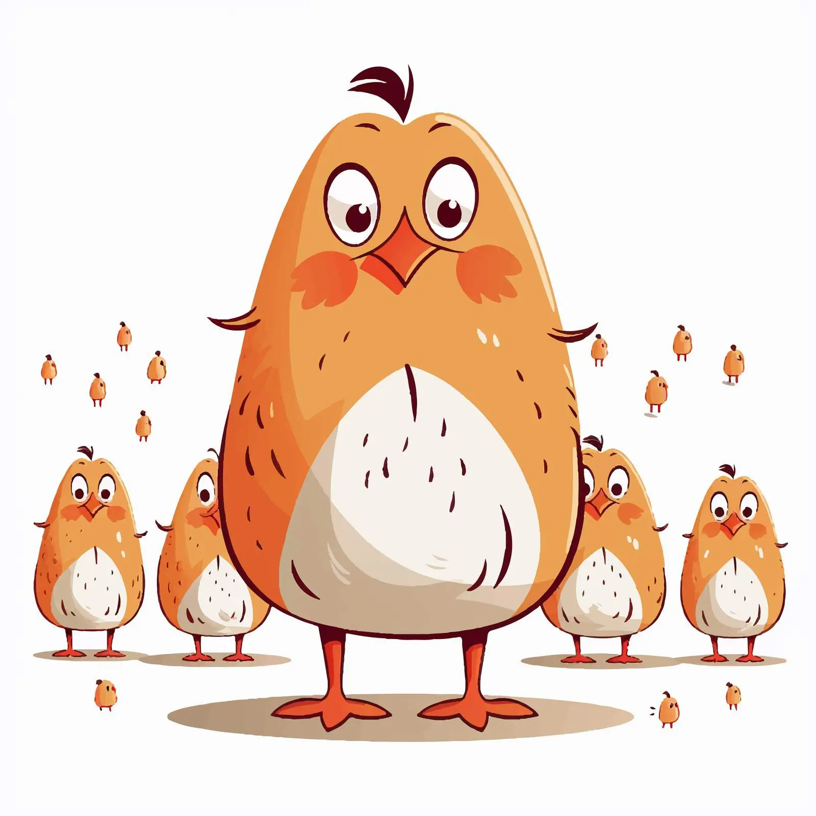 Cartoon Chicken Vector Illustration — free download from Dotvec