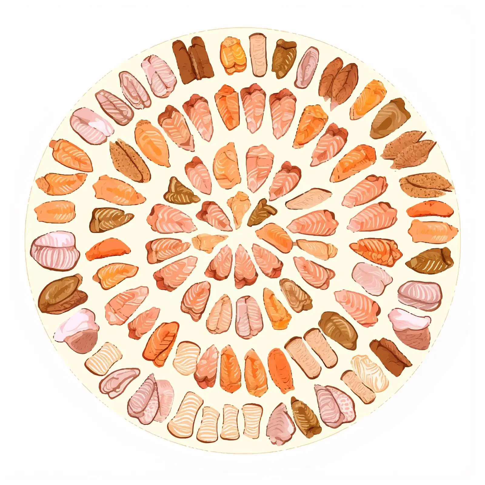 Chicken Meat Vector Line Illustration — free download from Dotvec