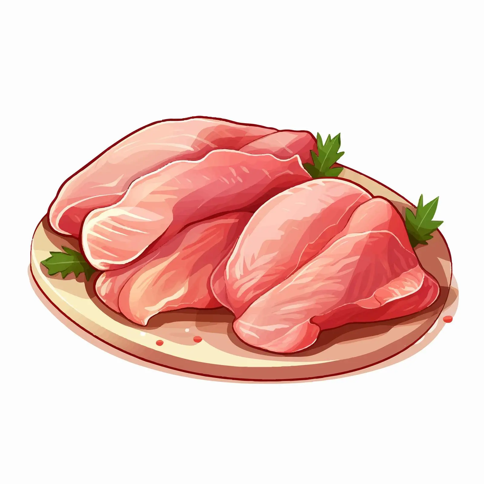 Vector Illustration of Chicken Meat on White Background — free download from Dotvec