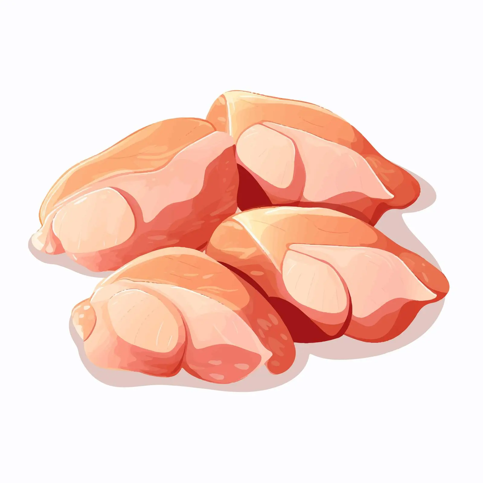 Chicken Meat Vector Illustration on White Background — free download from Dotvec