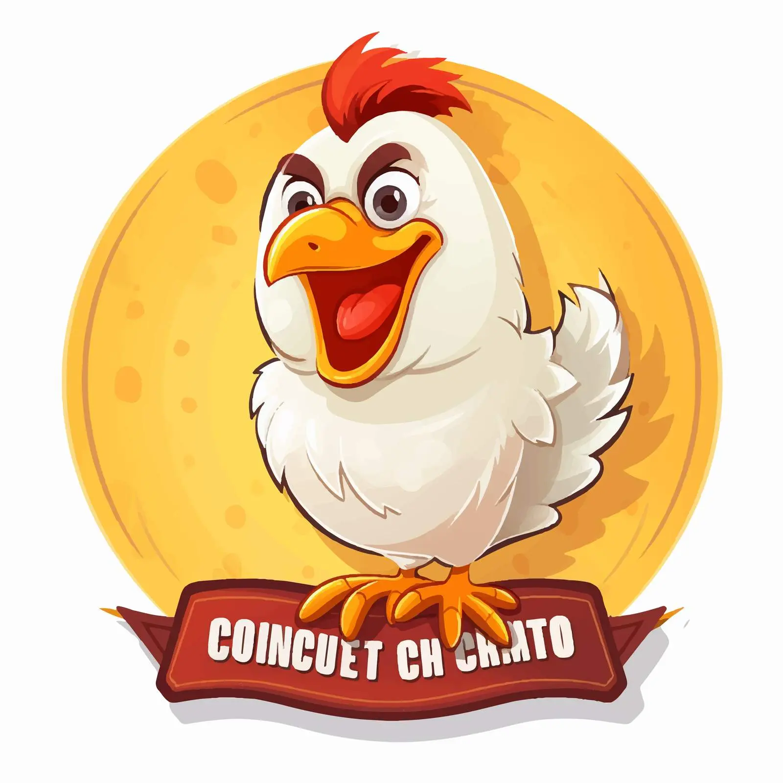 Premium Quality Chicken Cartoon Banner — free download from Dotvec