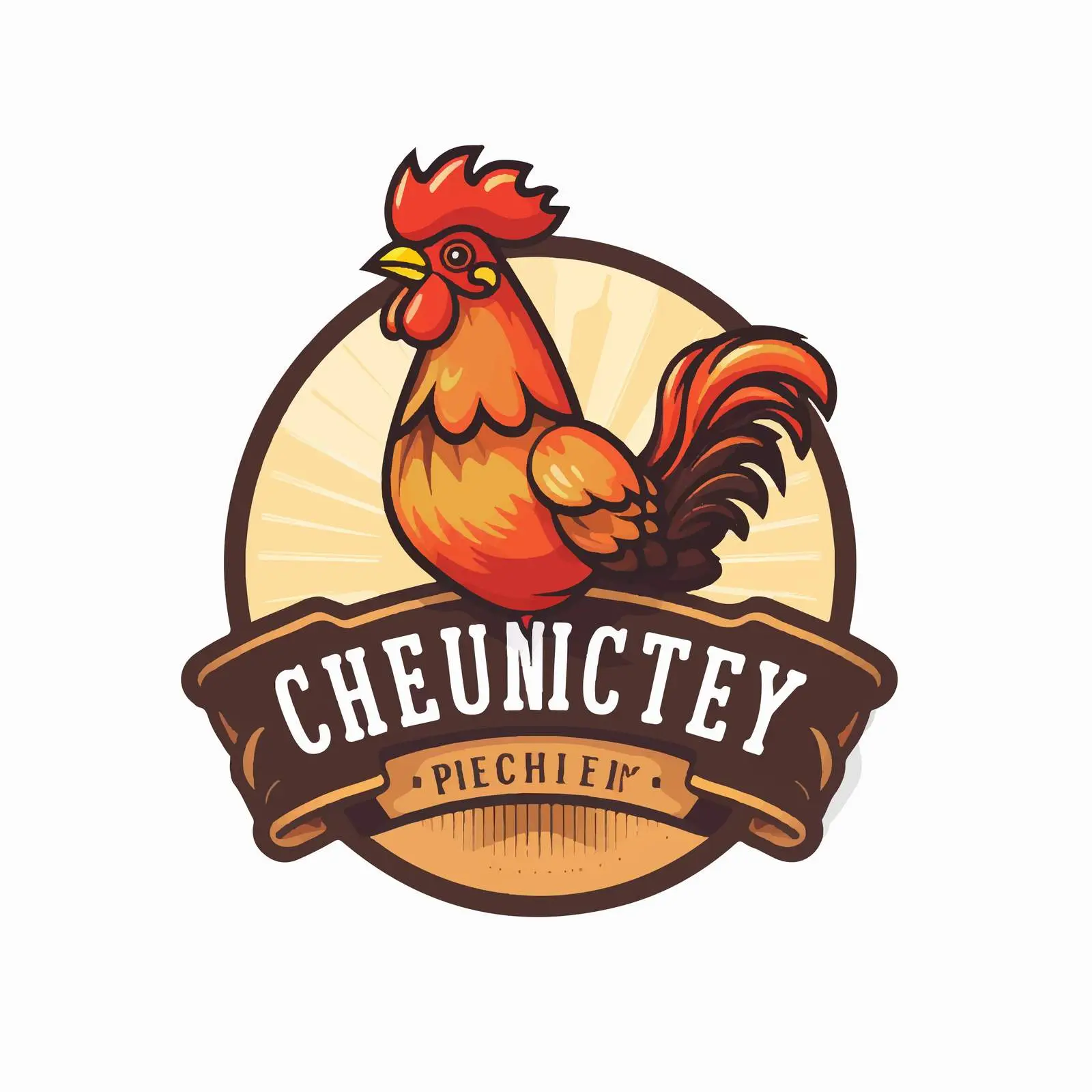 Premium Quality Chicken Word Logo Illustration — free download from Dotvec