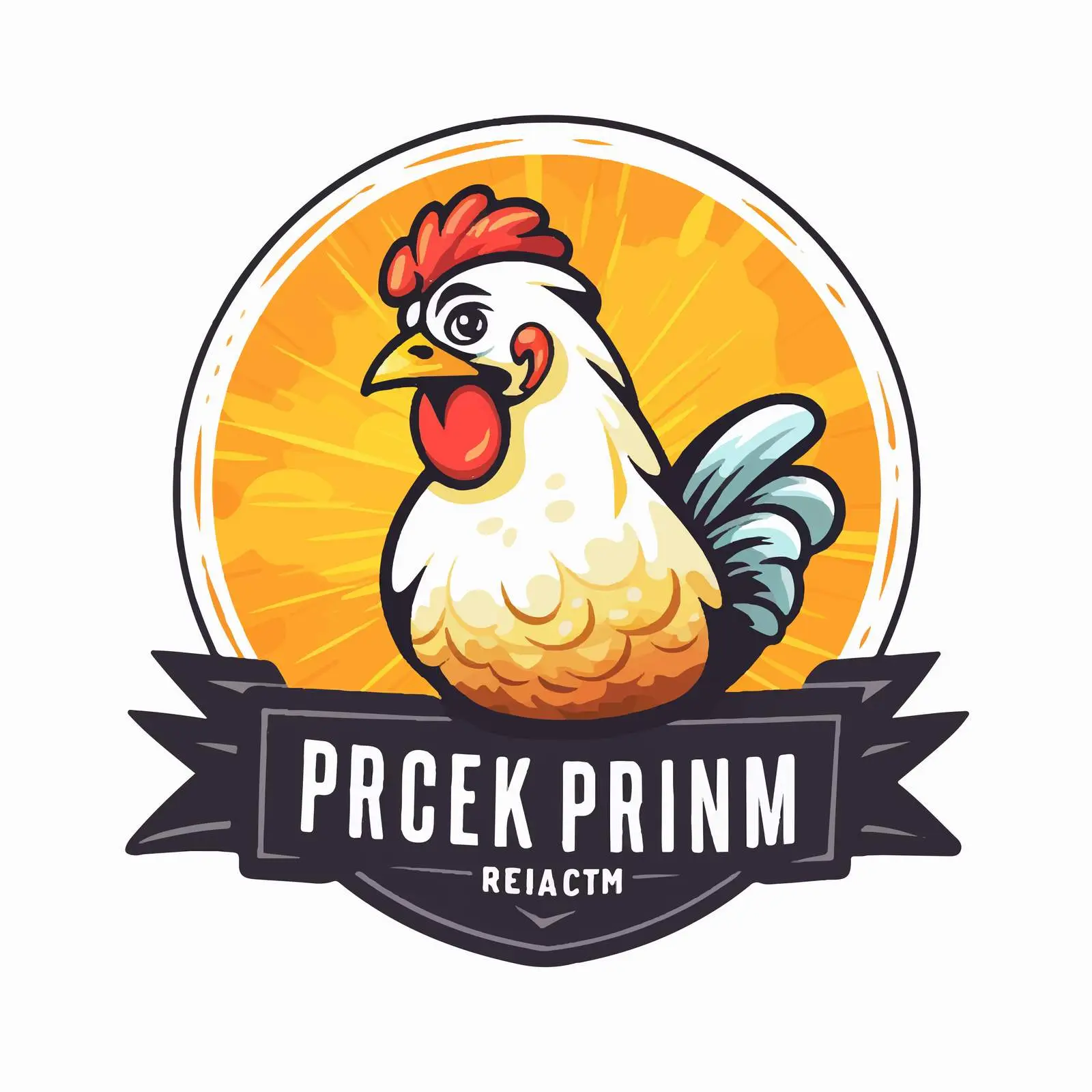 Premium Quality Chicken Word Logo Vector Illustration — free download from Dotvec