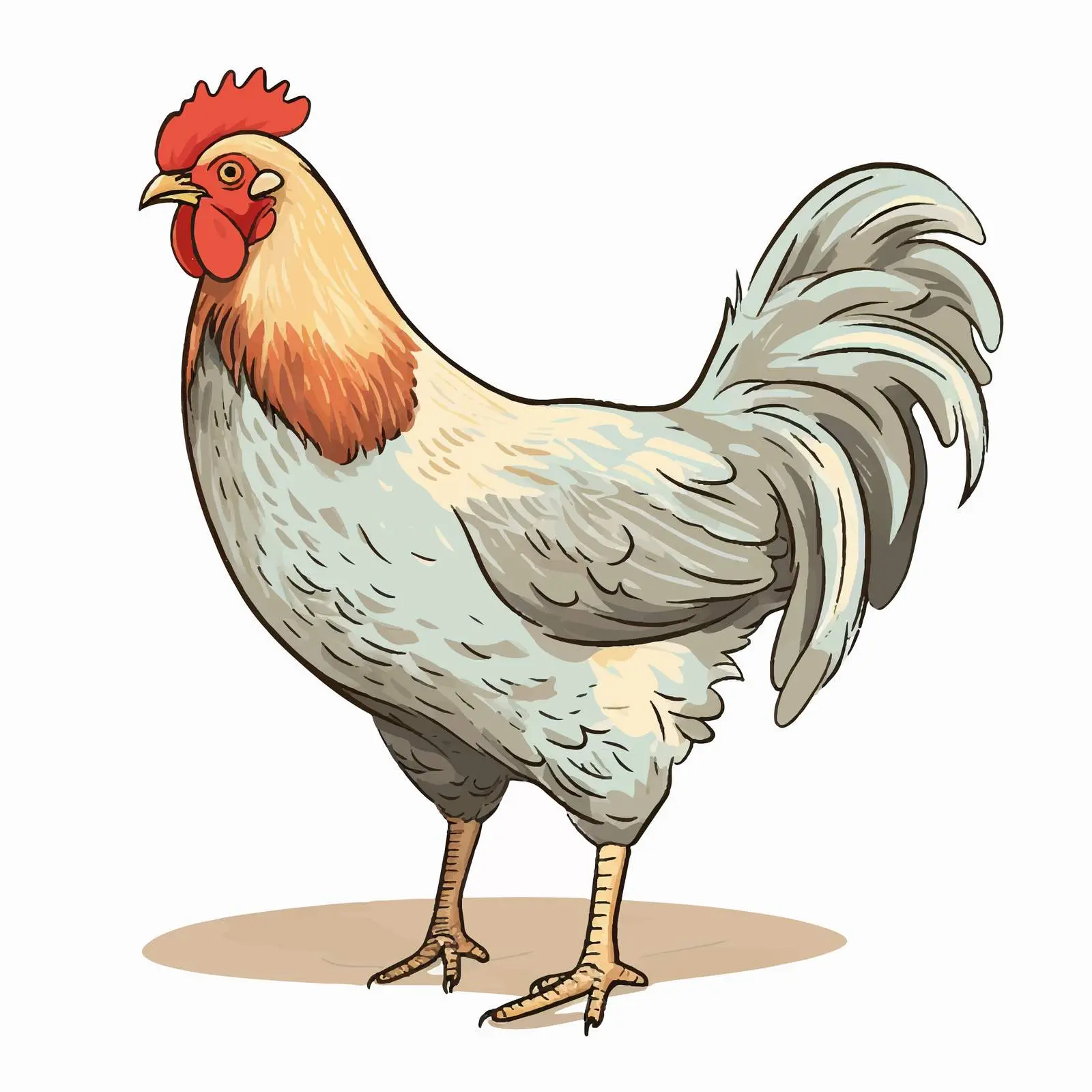 Chicken Sketch Vector Illustration on White Background — free download from Dotvec