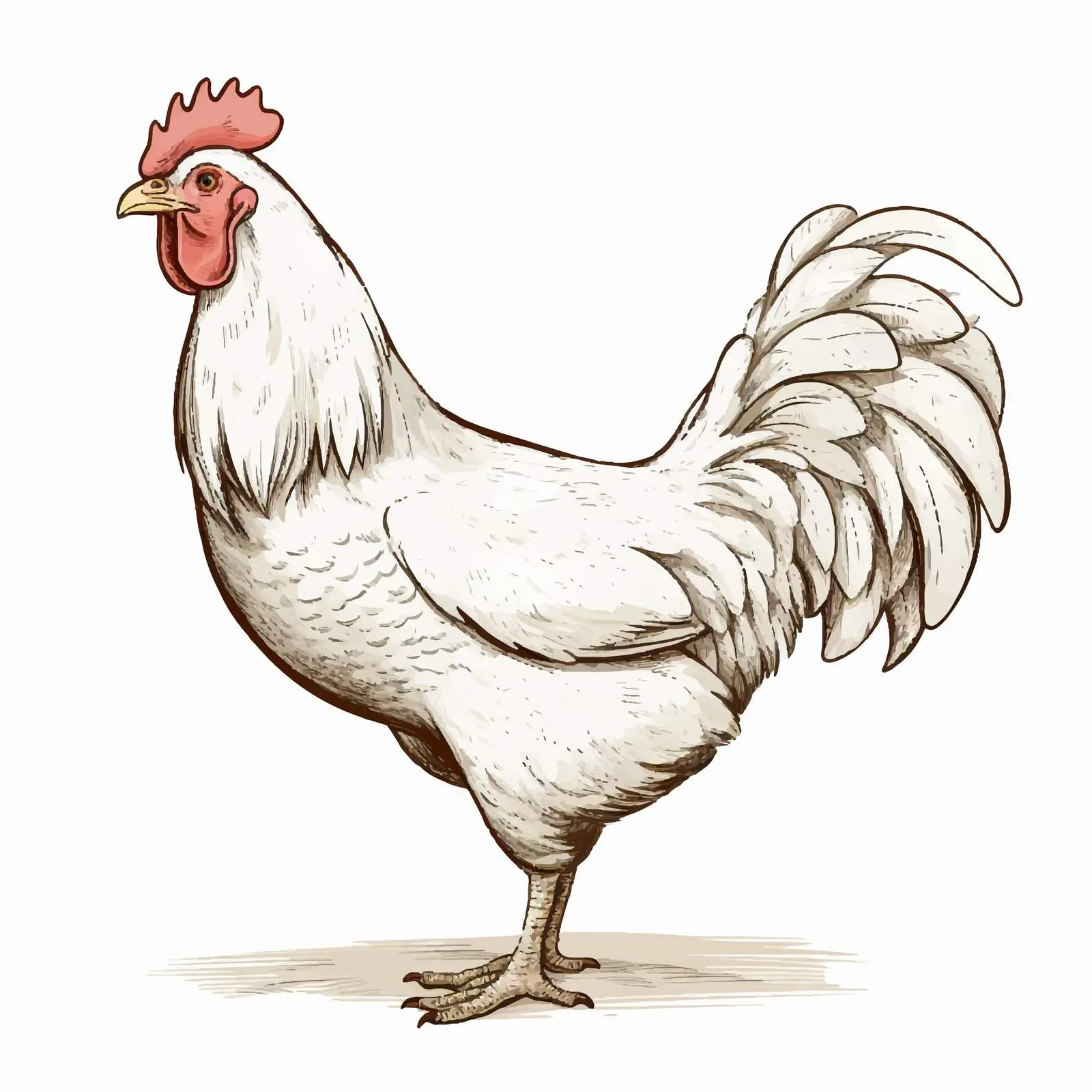 Isolated Chicken Sketch Vector Illustration — free download from Dotvec