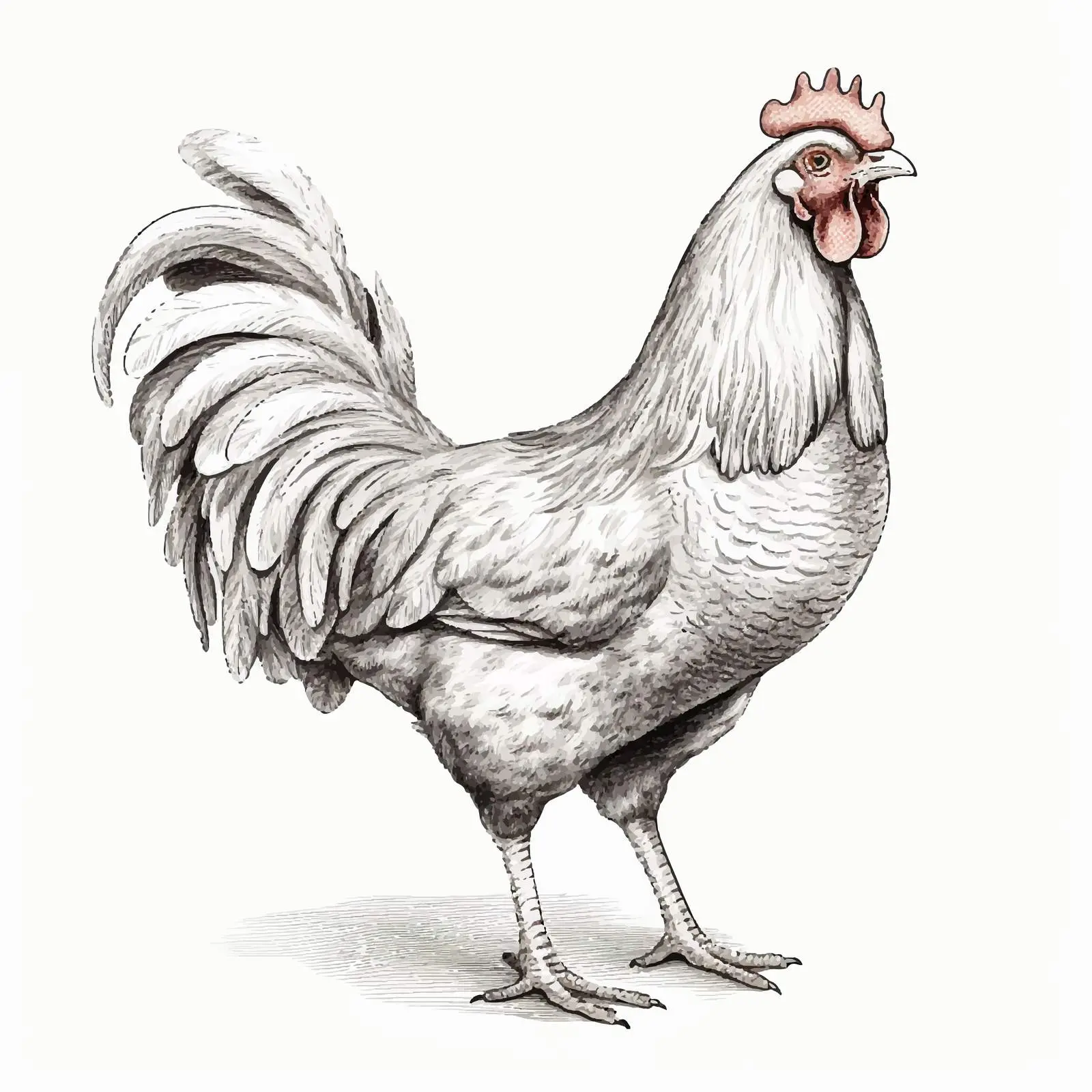 Hand-Drawn Chicken Vector Illustration — free download from Dotvec