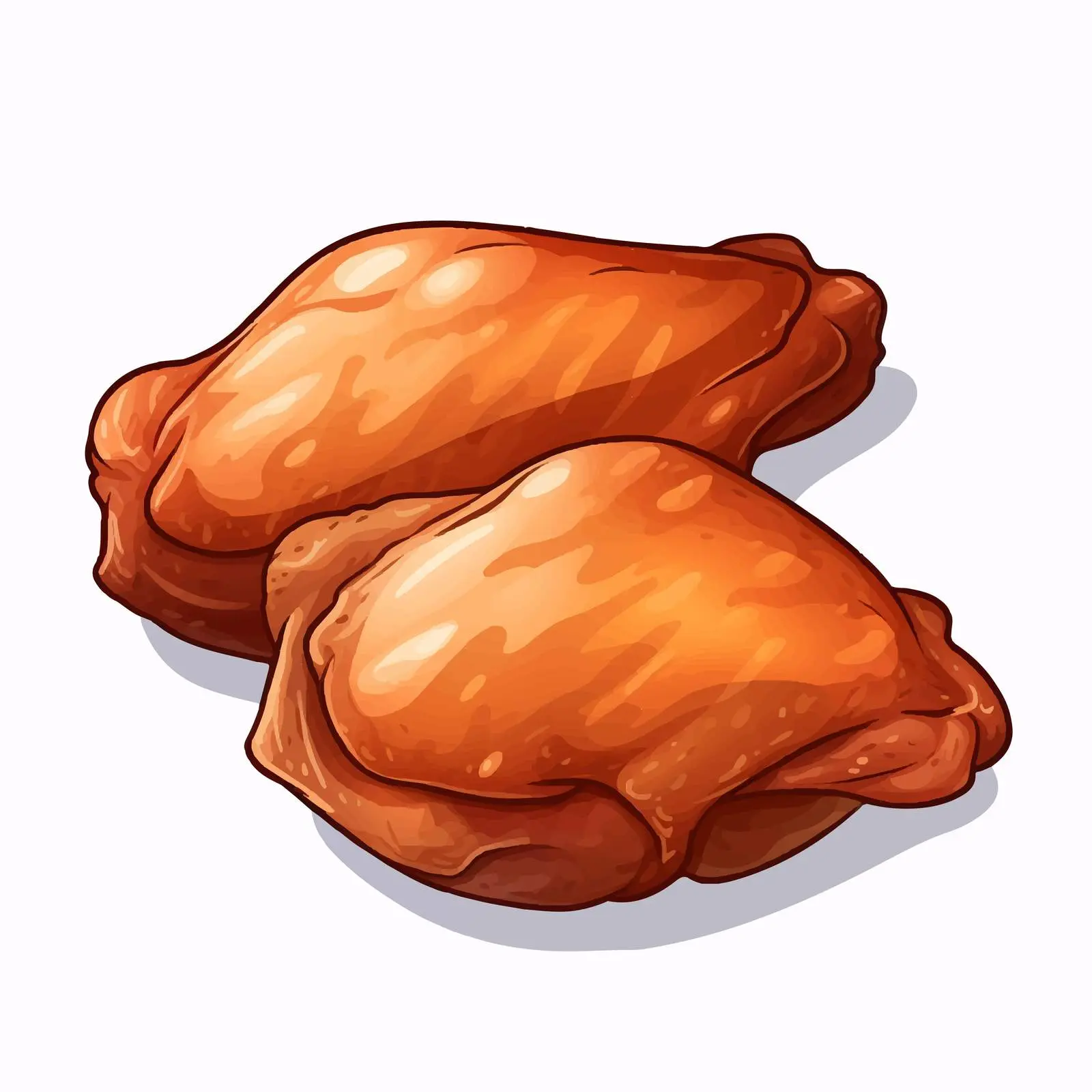 Chicken Thigh Vector Illustration on White Background — free download from Dotvec