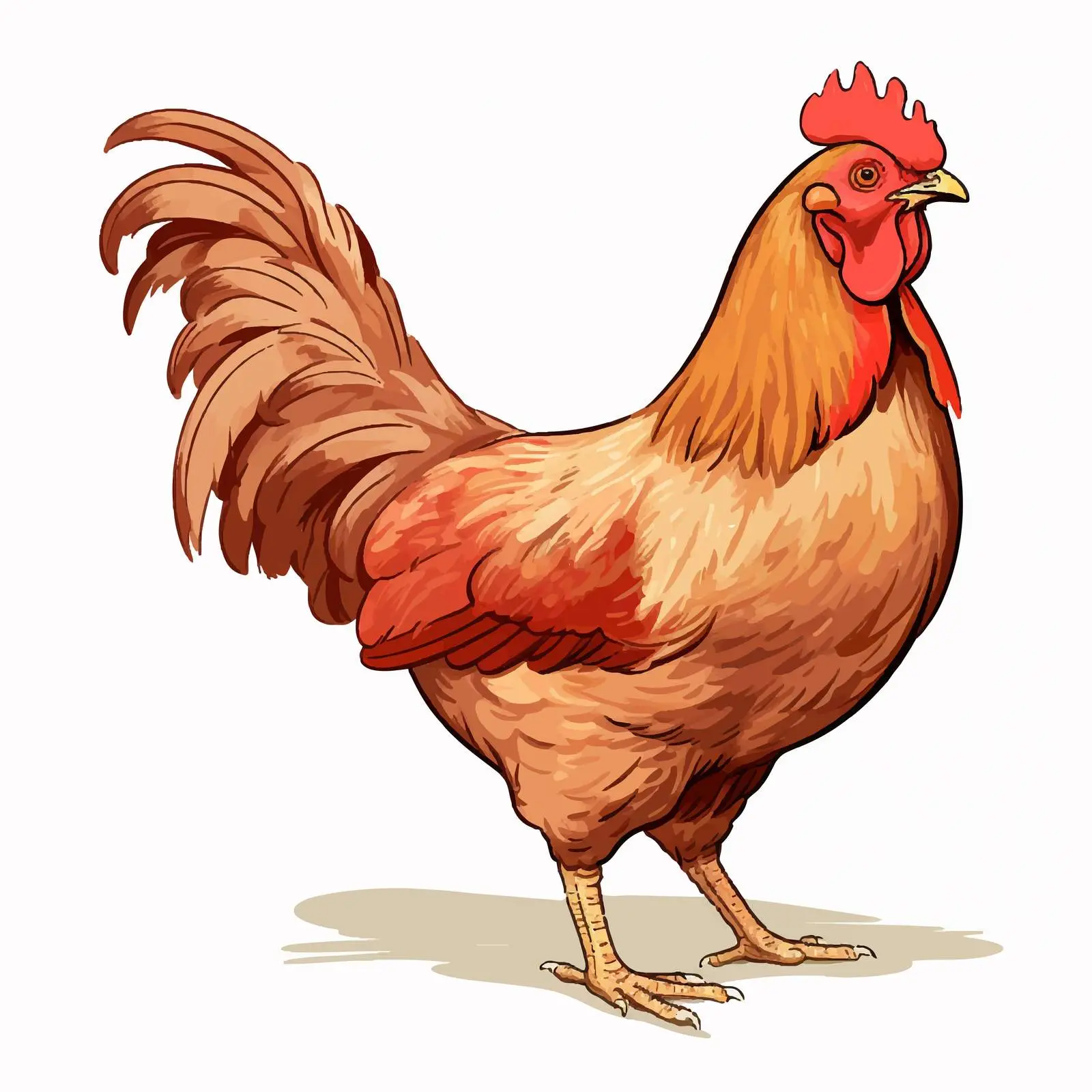 Isolated Chicken Vector Illustration on White Background — free download from Dotvec
